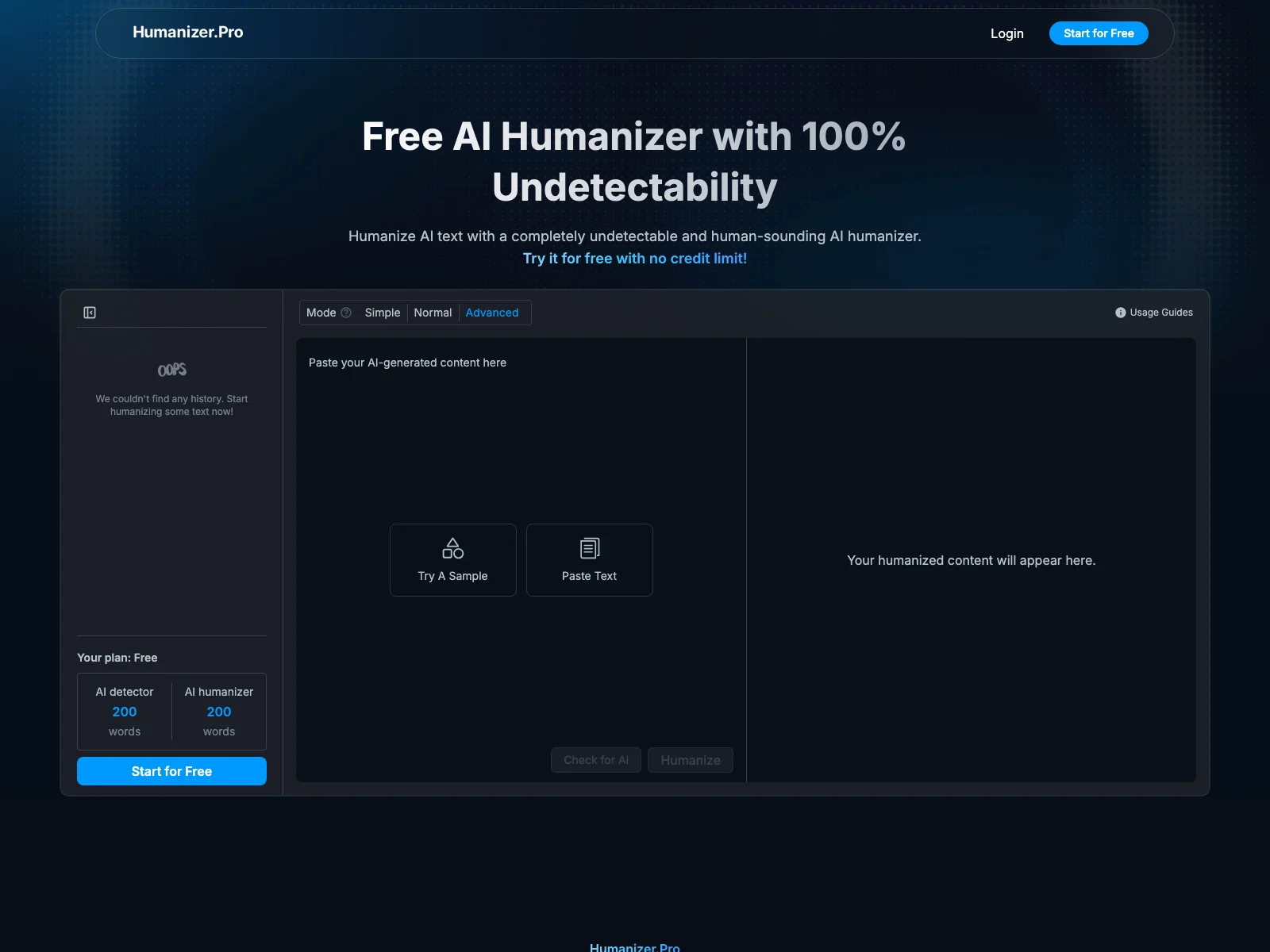 Humanize AI Text with Humanizer Pro - Free and Undetectable