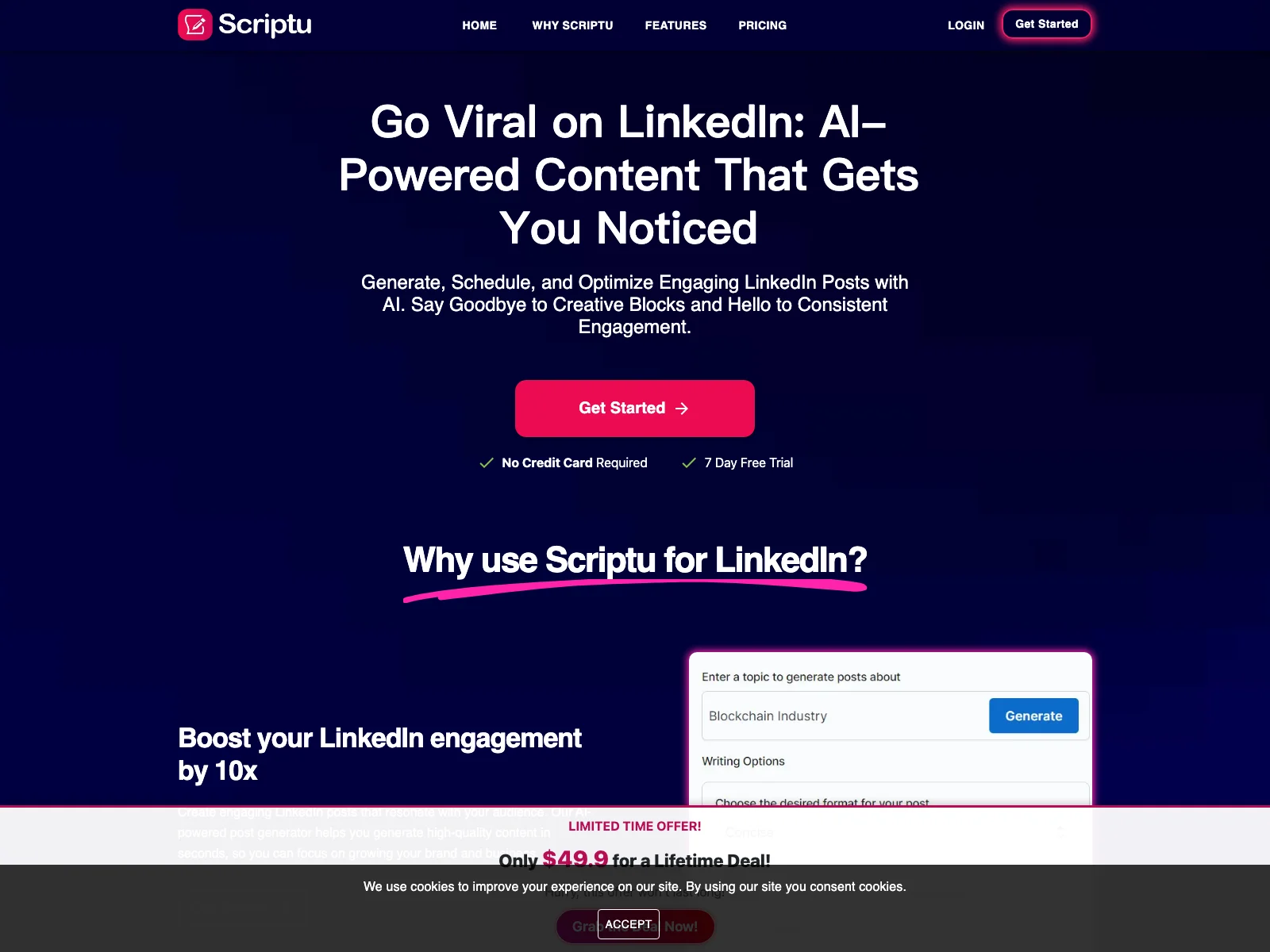 Scriptu: Supercharge Your LinkedIn Engagement with AI