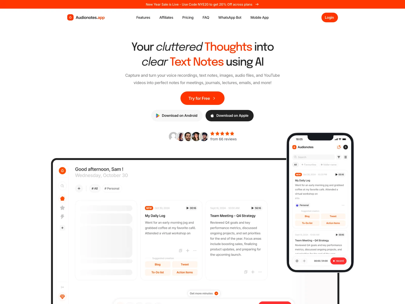 Audionotes.app: The AI-Powered Note-Taking Solution for Enhanced Productivity