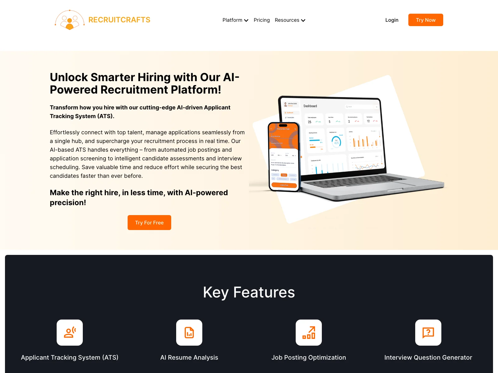 Recruitcrafts: Streamlining Recruitment with AI