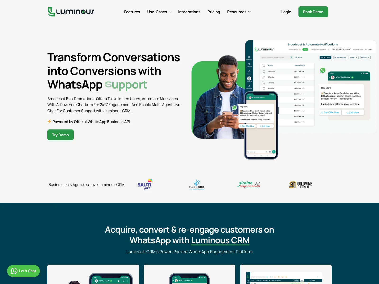 Luminous CRM: The Ultimate WhatsApp Engagement Platform for Business Success