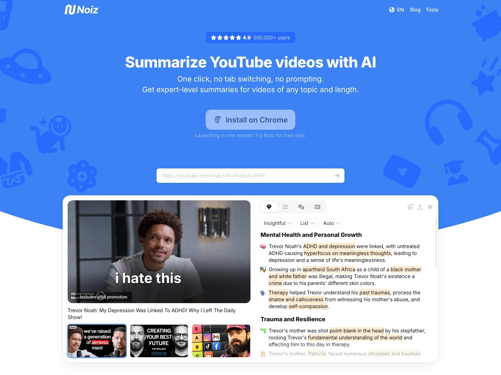 Noiz: Revolutionize Your YouTube Learning with AI Summarizer