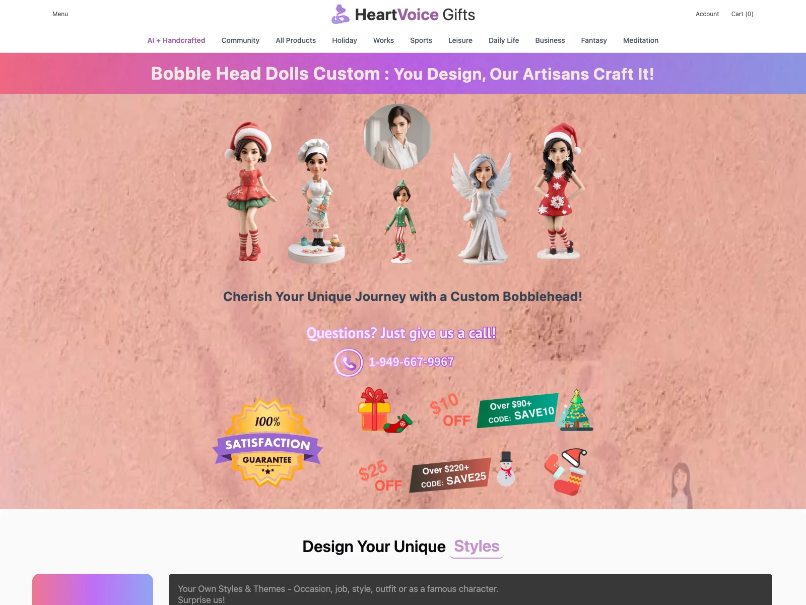 HeartVoice Gifts: Create Custom Bobblehead Dolls with AI for Unique Gifts