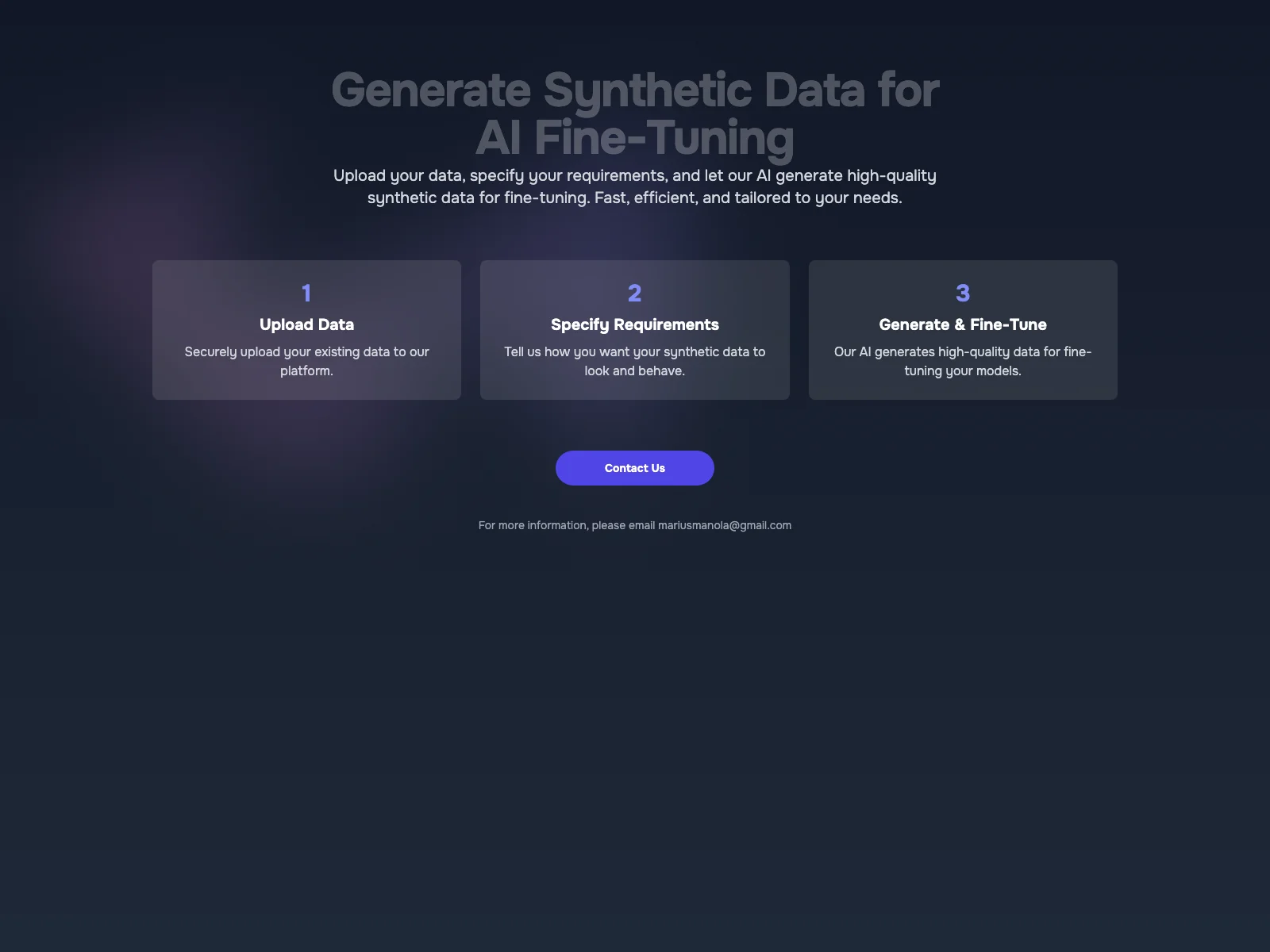 prompteasy.ai: Generate Tailored High-Quality Synthetic Data for Fine-Tuning