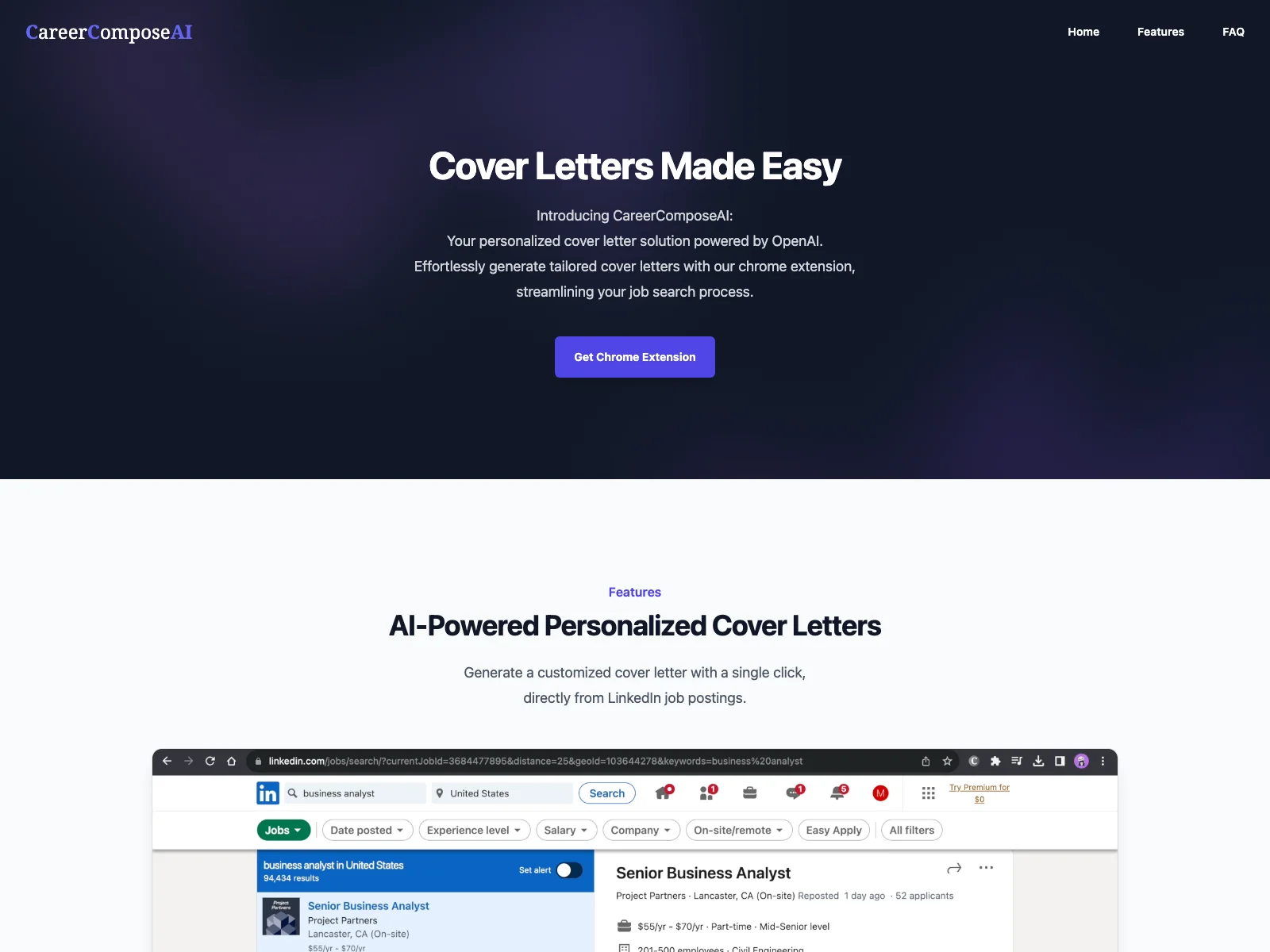 CareerComposeAI: Streamline Your Job Search with Personalized Cover Letters