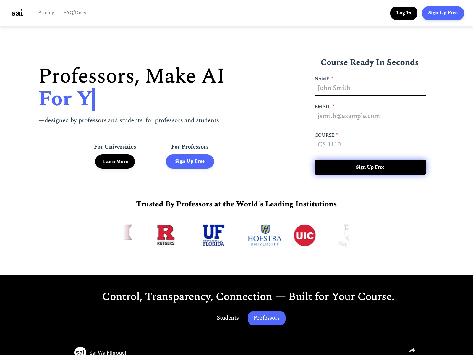 sai: The Preferred AI Platform for Educators and Students