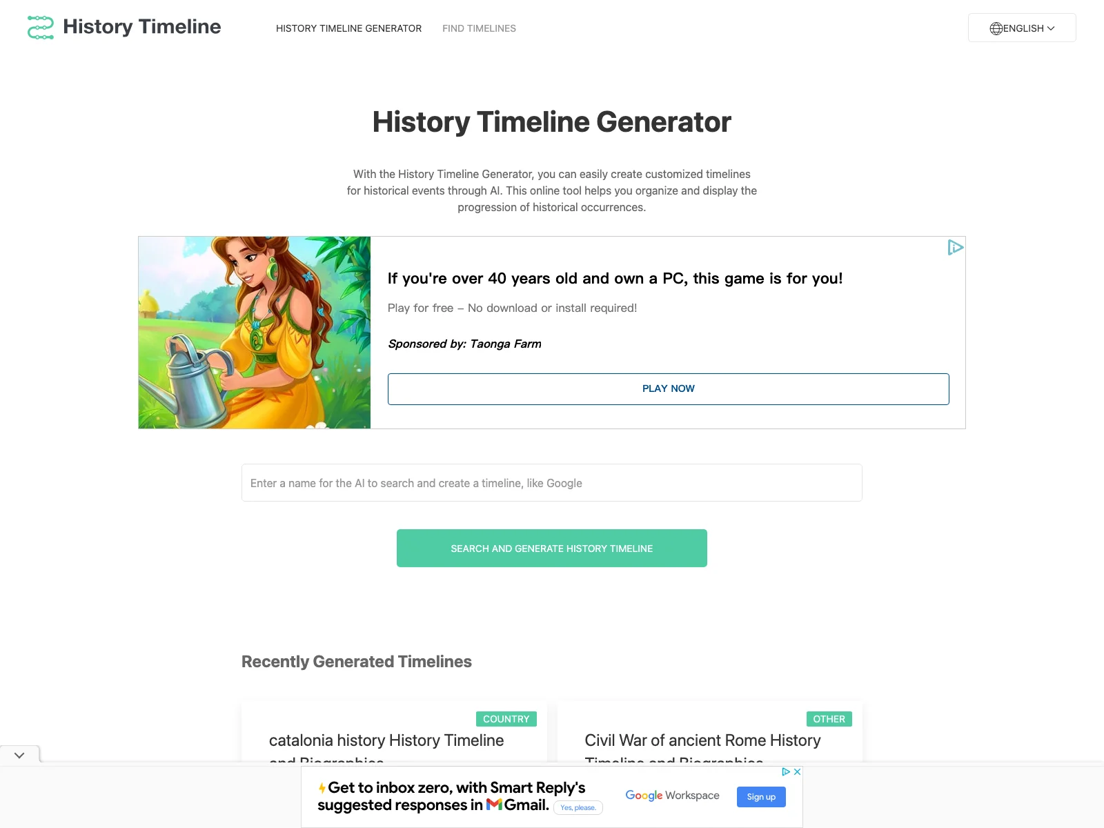 Unleash Historical Insights with History Timeline Generator