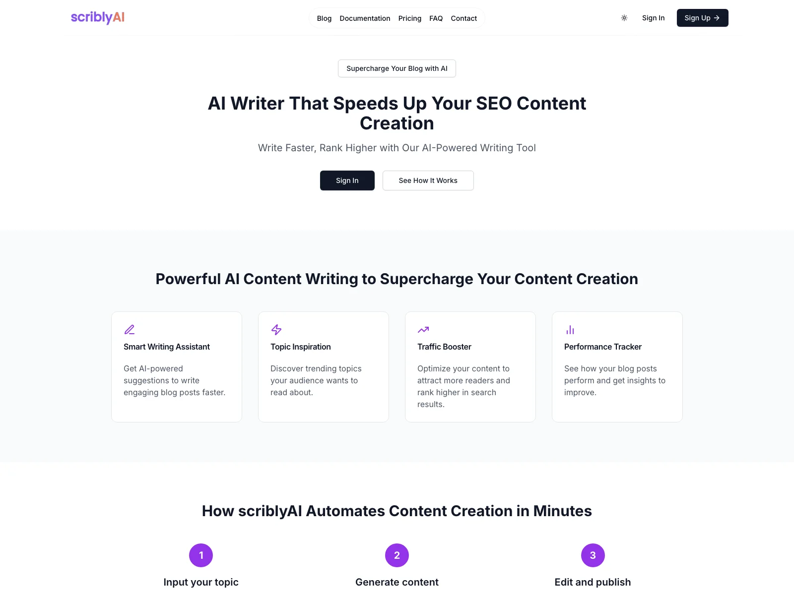 scriblyAI: Supercharge Your Blog with AI-Powered Writing for Higher Rankings