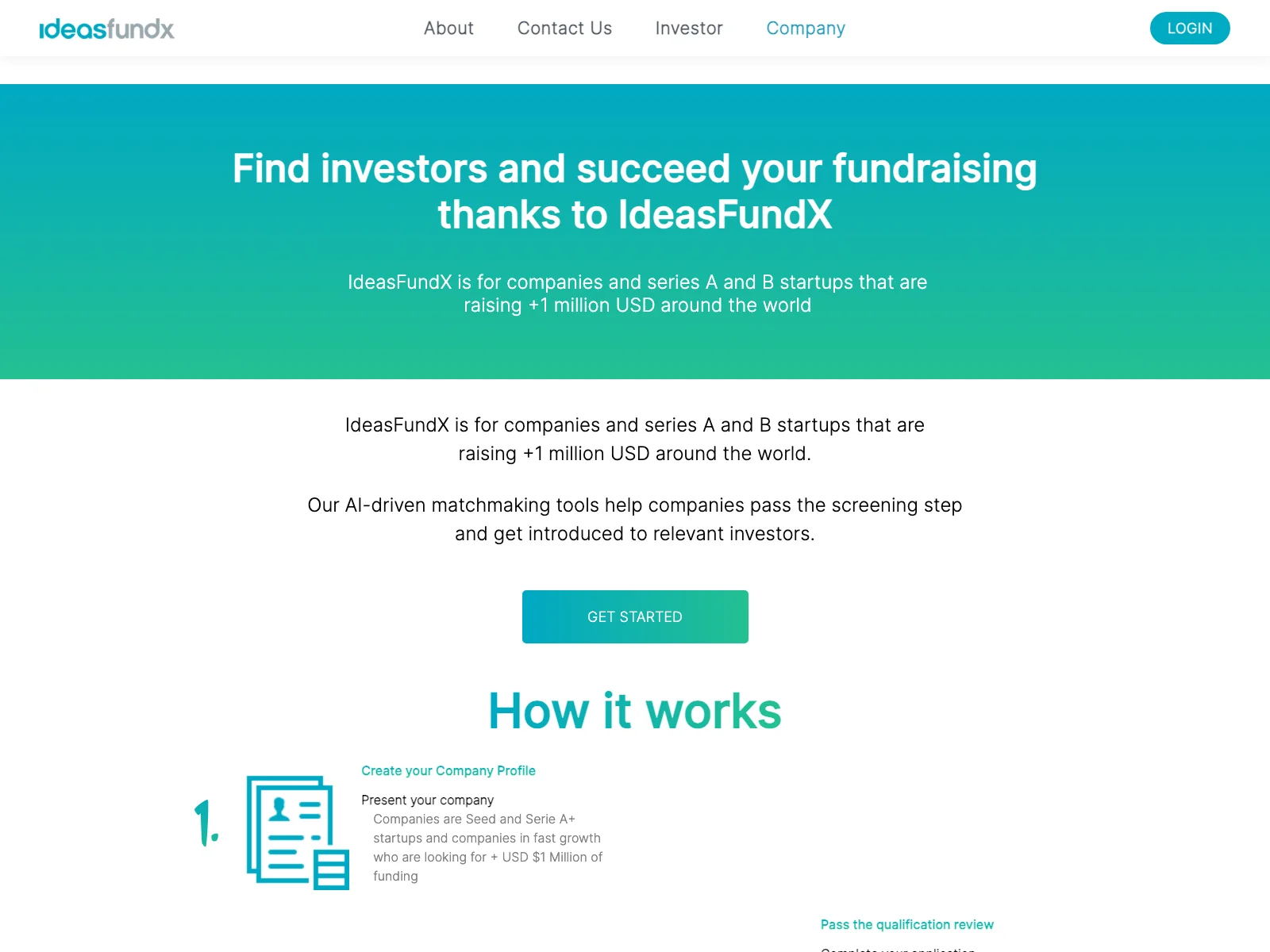 IDEASFUNDX: Connecting Startups with Relevant VCs for +$1M USD