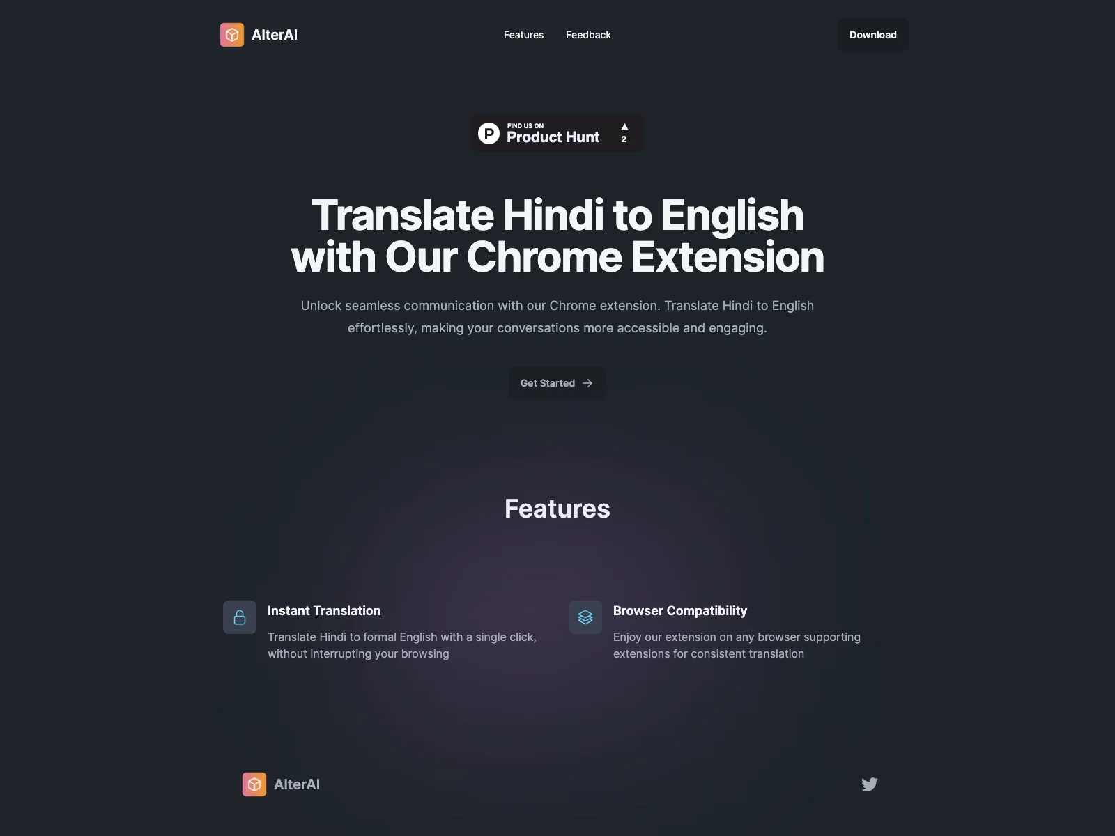 AlterAI: Seamless Hindi to English Translation