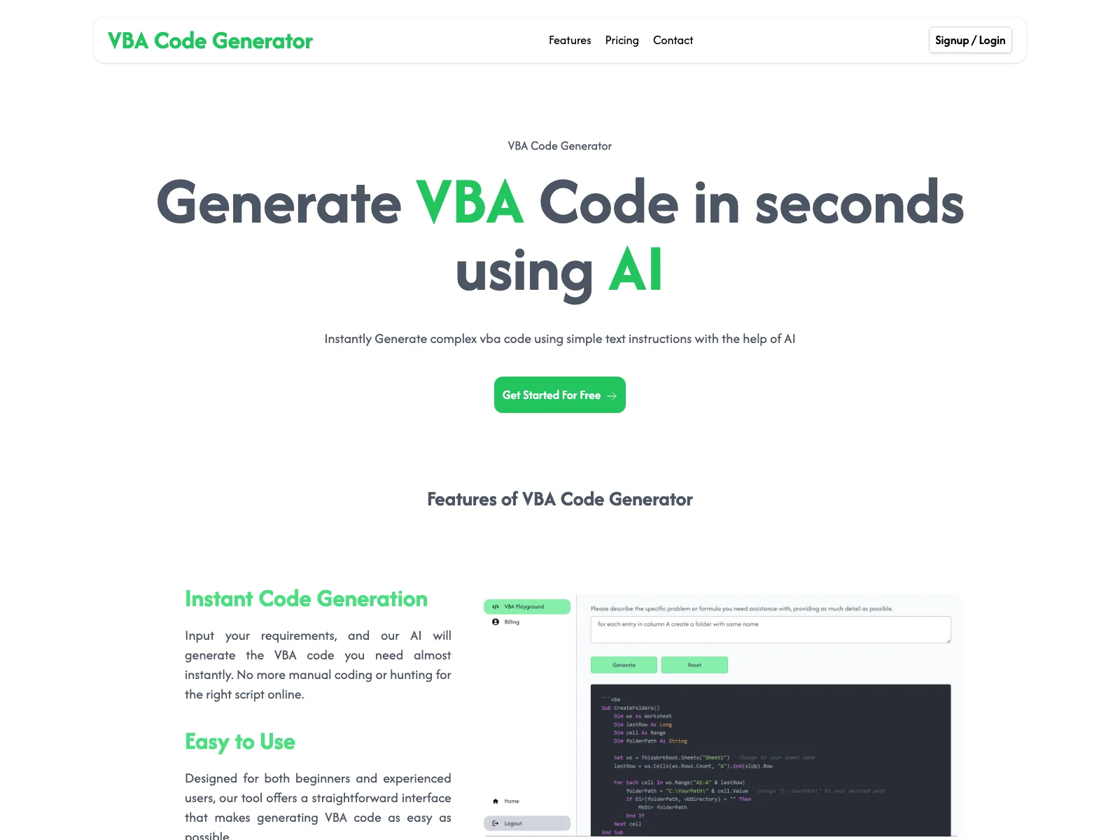 Free VBA Code Generator: Instant Code Creation with AI