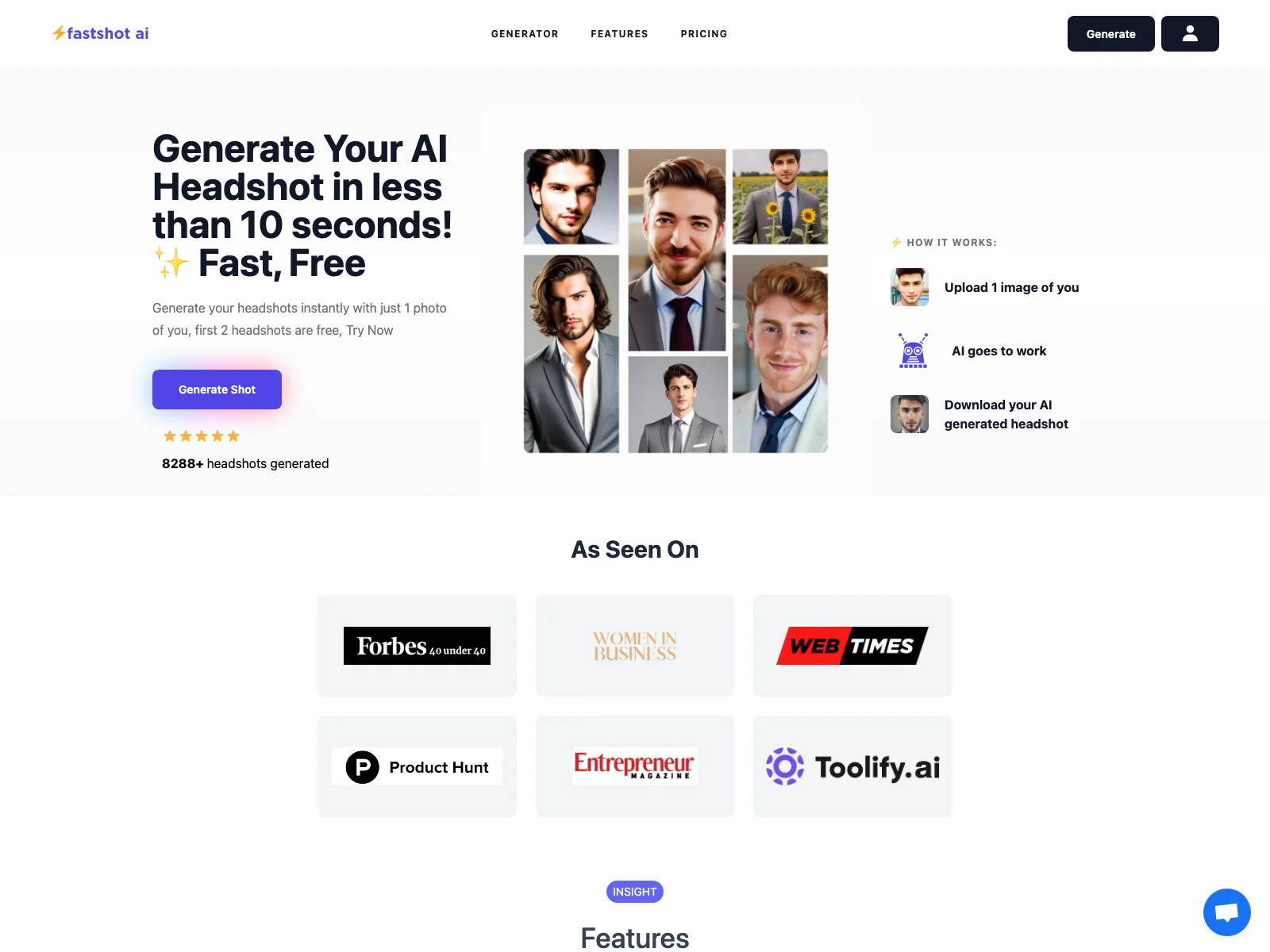 FastShot AI: Quick & Free Headshot Generation