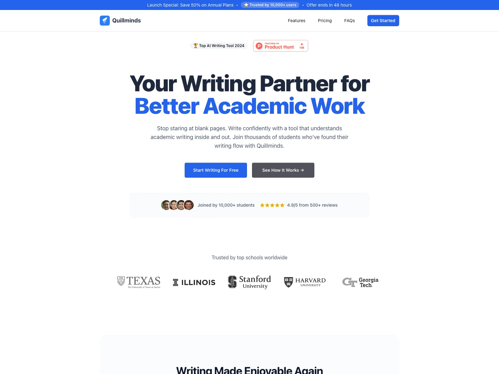 Quillminds: Empowering Academic Writing with AI