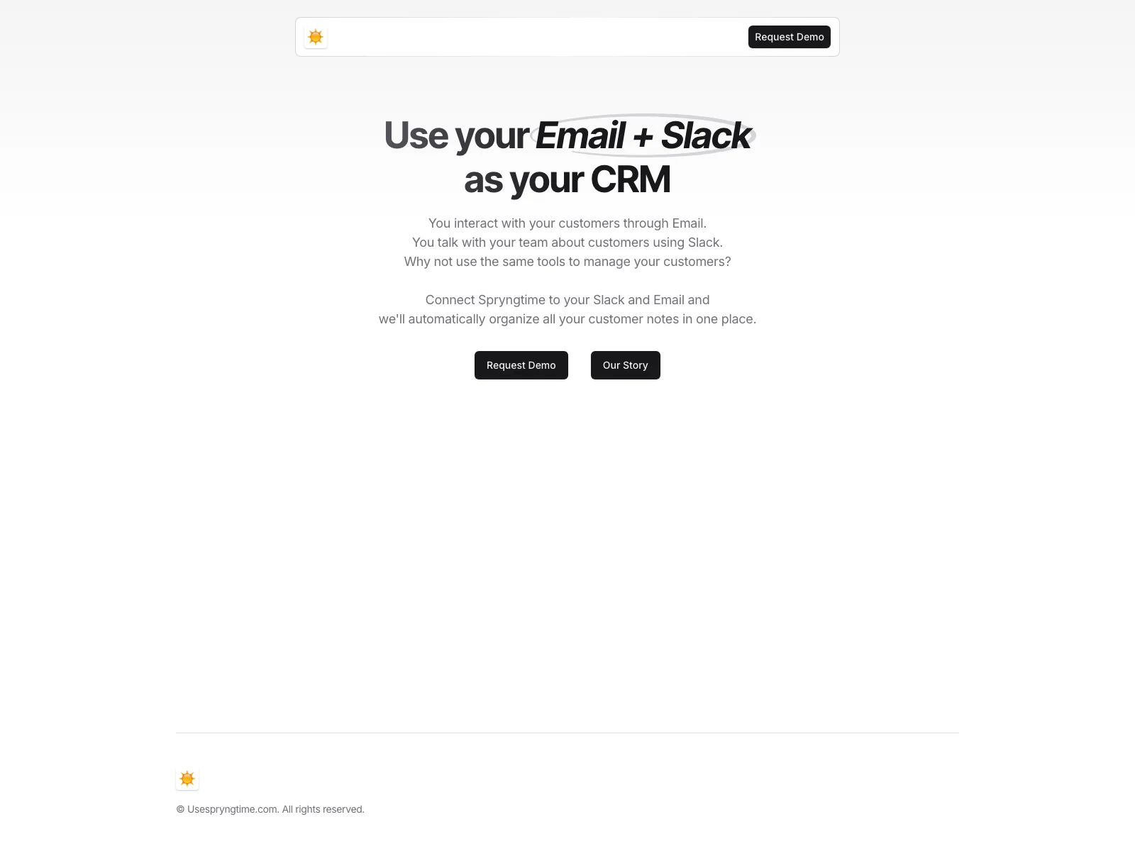 Spryngtime - Integrating Email and Slack for CRM