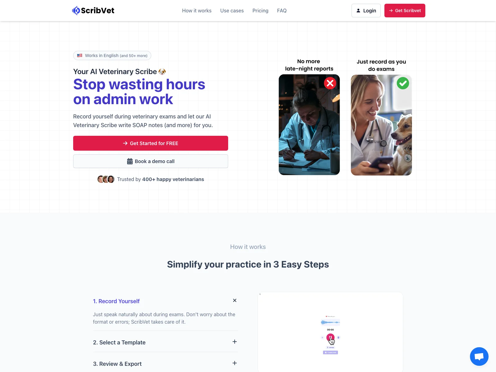 ScribVet: Streamlining Veterinary Work with AI