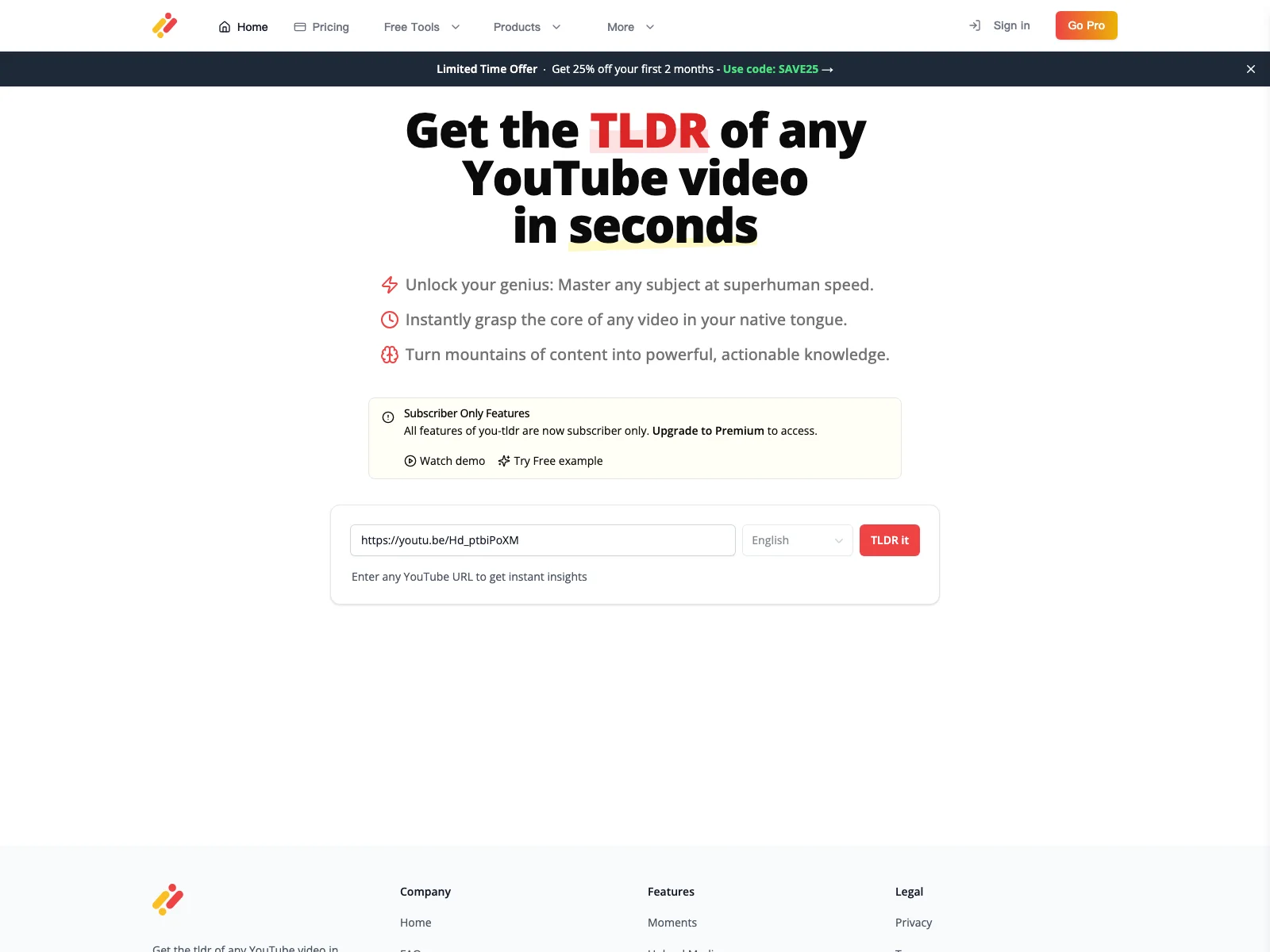 you-tldr: Summarize YouTube Videos Instantly