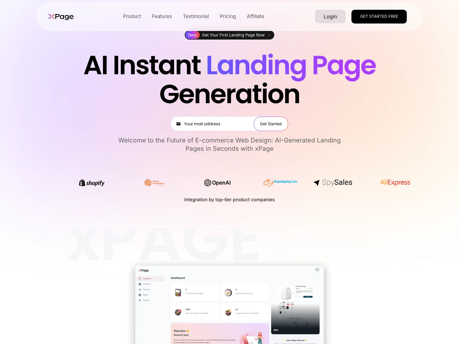 xPage: Revolutionize E-commerce with AI Landing Pages