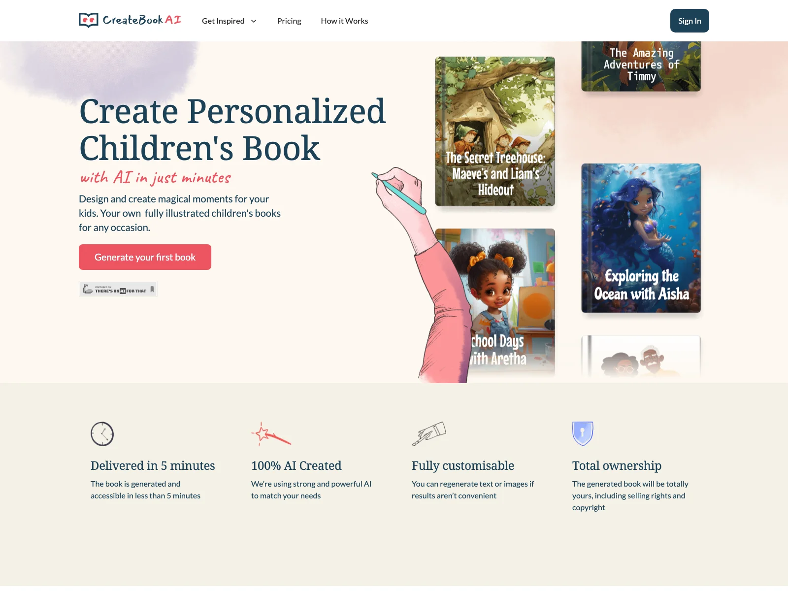 Create Personalized Children's Book with AI - CreateBookAI