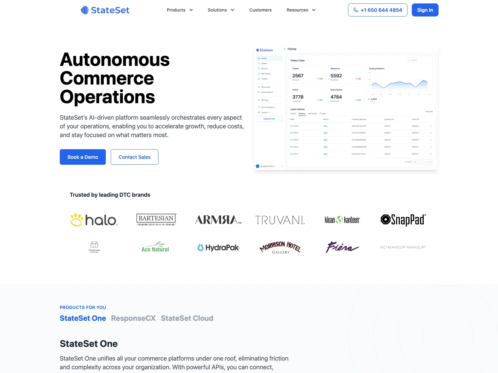 StateSet: Empowering Autonomous Commerce Operations