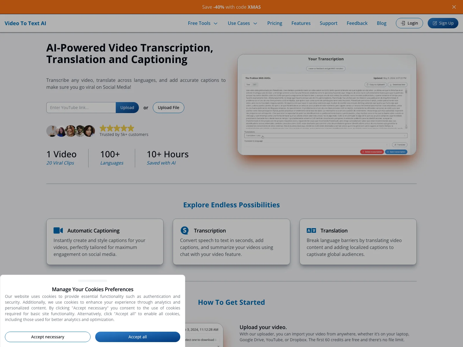 VideoToTextAI: Transcribe, Translate & Caption Your Videos