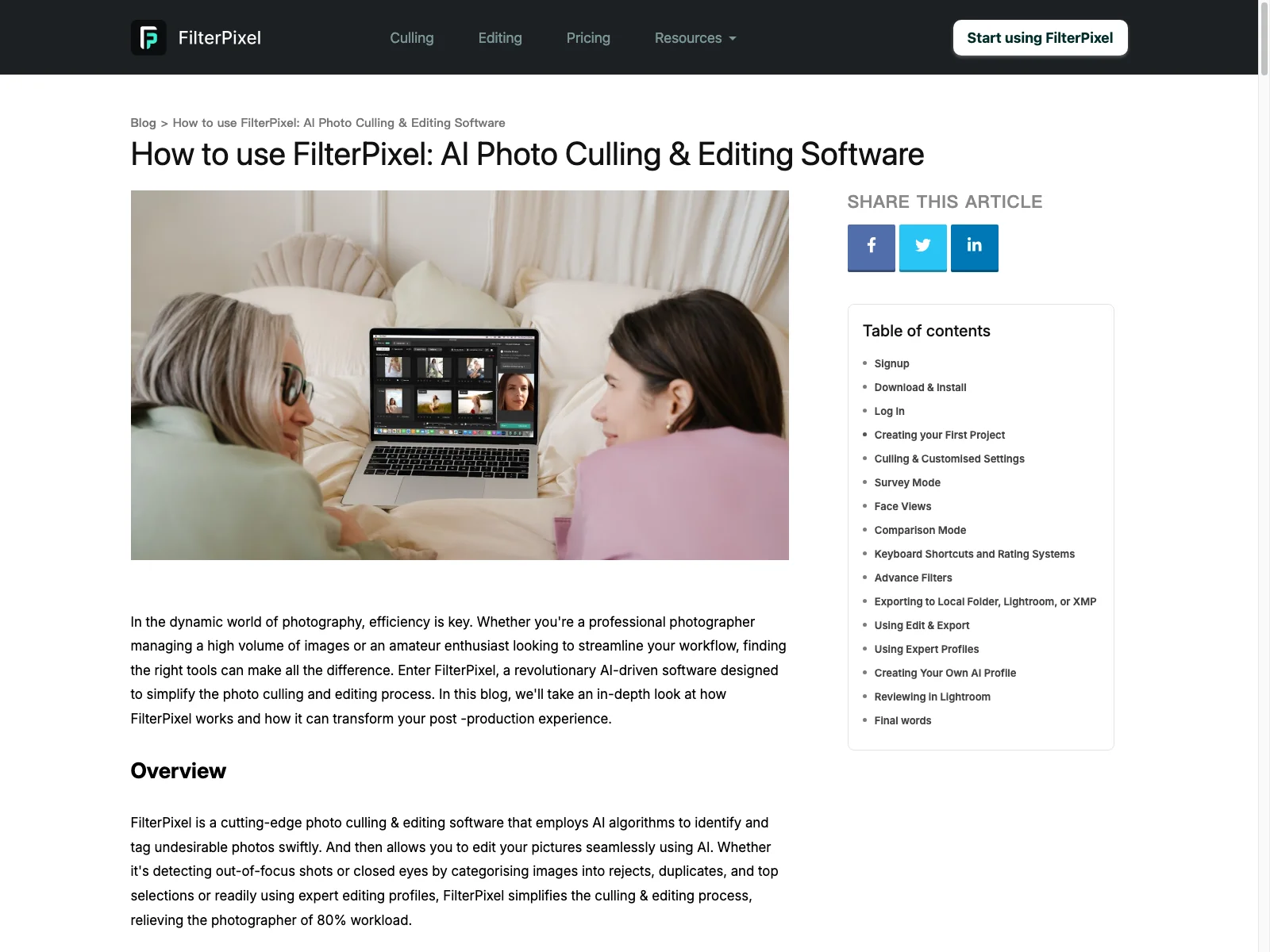 FilterPixel: The AI Photo Culling & Editing Software for Time-Saving and Precise Results