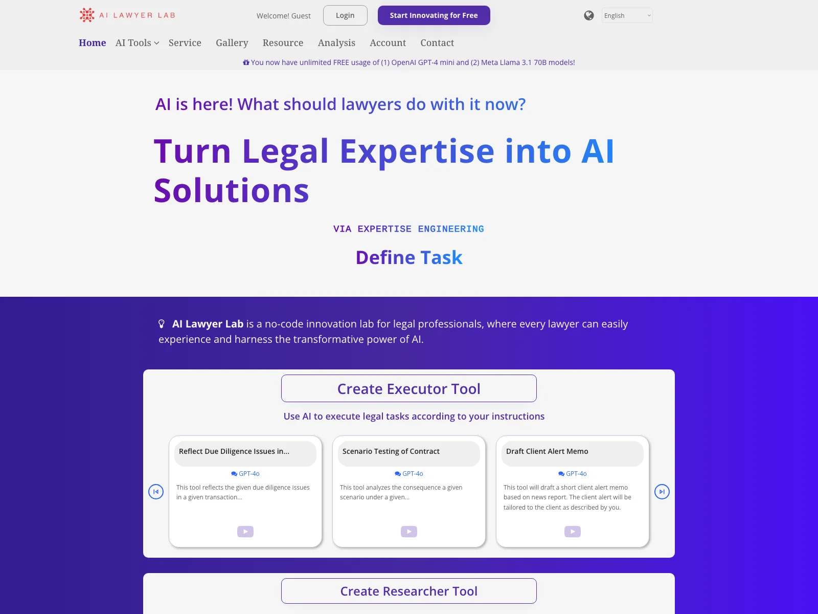 AI Lawyer Lab: Transforming Legal Expertise with AI