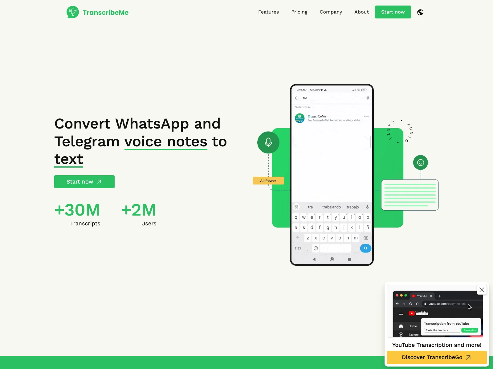 TranscribeMe: Transform Voice Notes to Text Effortlessly