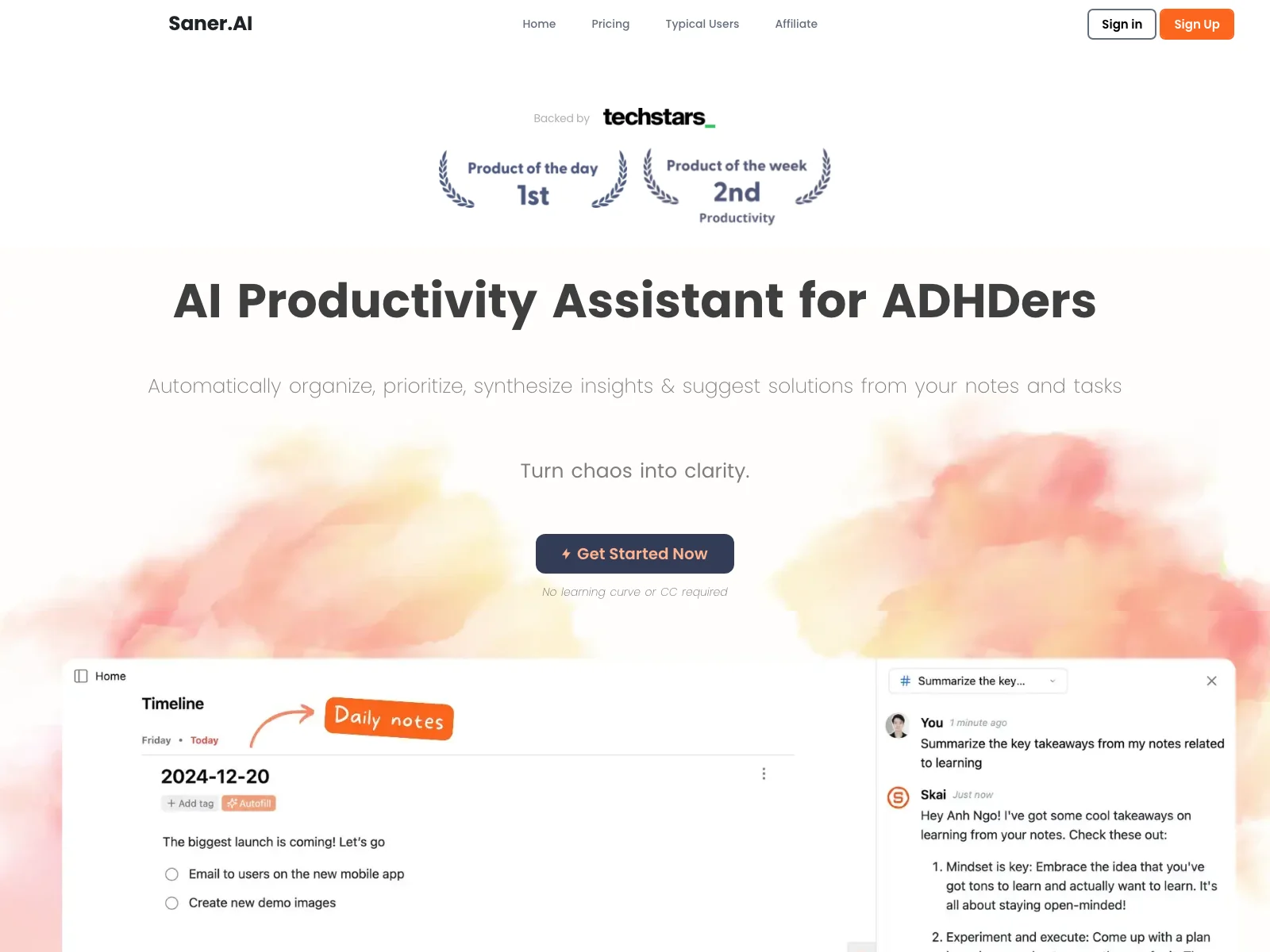 Saner.AI: Boost Your Productivity with AI Assistance