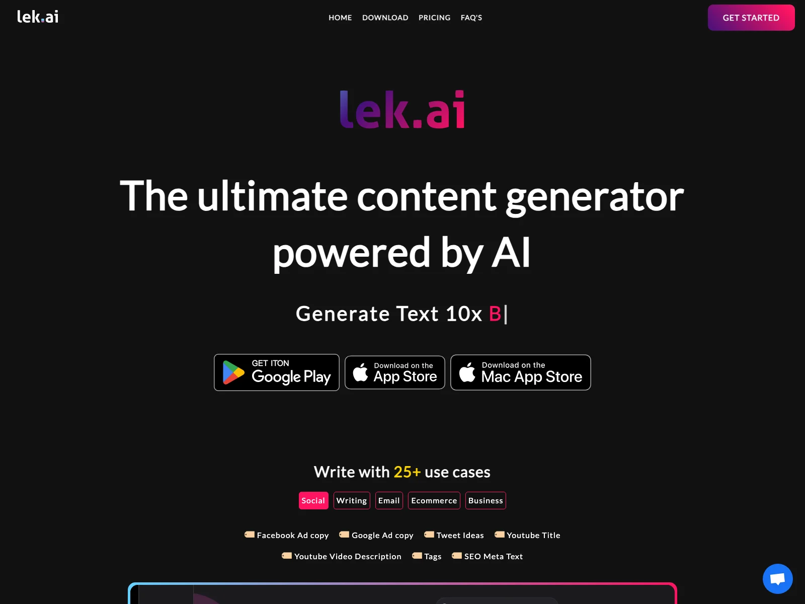 Lek.ai - Unleashing the Power of AI for Content Creation