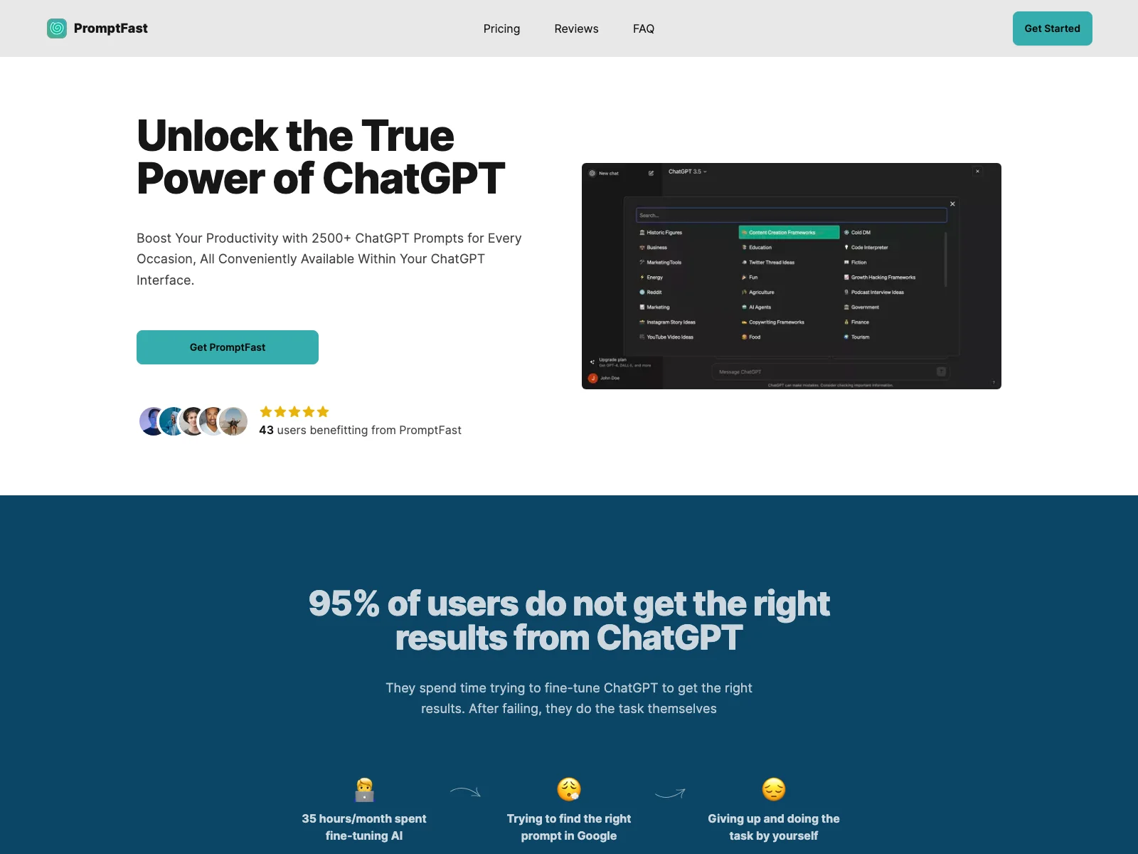 PromptFast: Boost Productivity with 2500+ ChatGPT Prompts