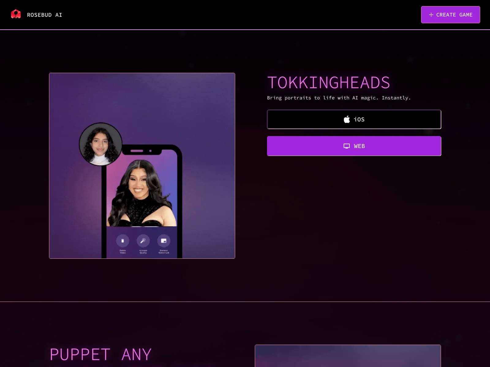 Tokkingheads: Instantly Bring Portraits to Life with AI Magic