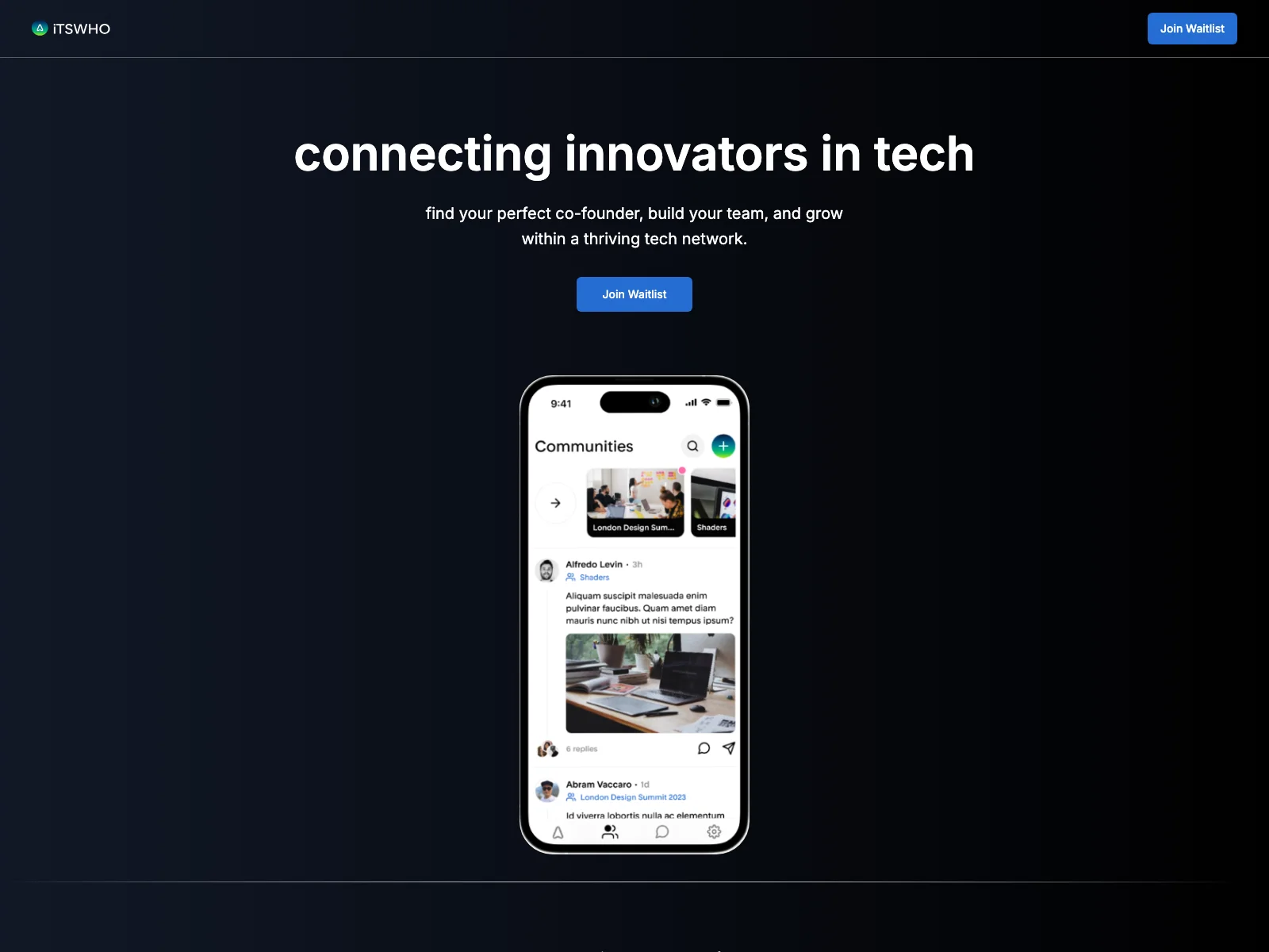 iTSWHO: Encontre Seu Cofundador Ideal e Construa Seu Time de Sucesso