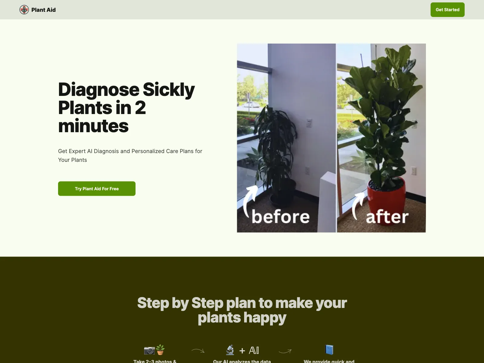 Plant Aid: Quick AI Diagnosis for Healthy Plants