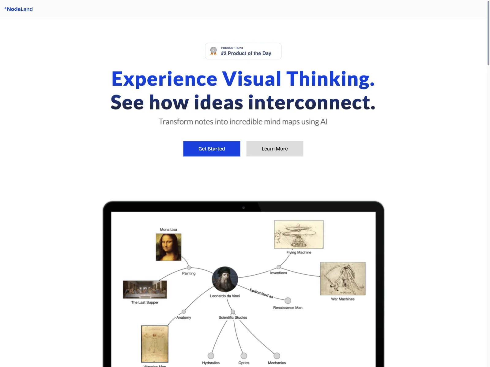 NodeLand: Transform Notes into Mind Maps with AI