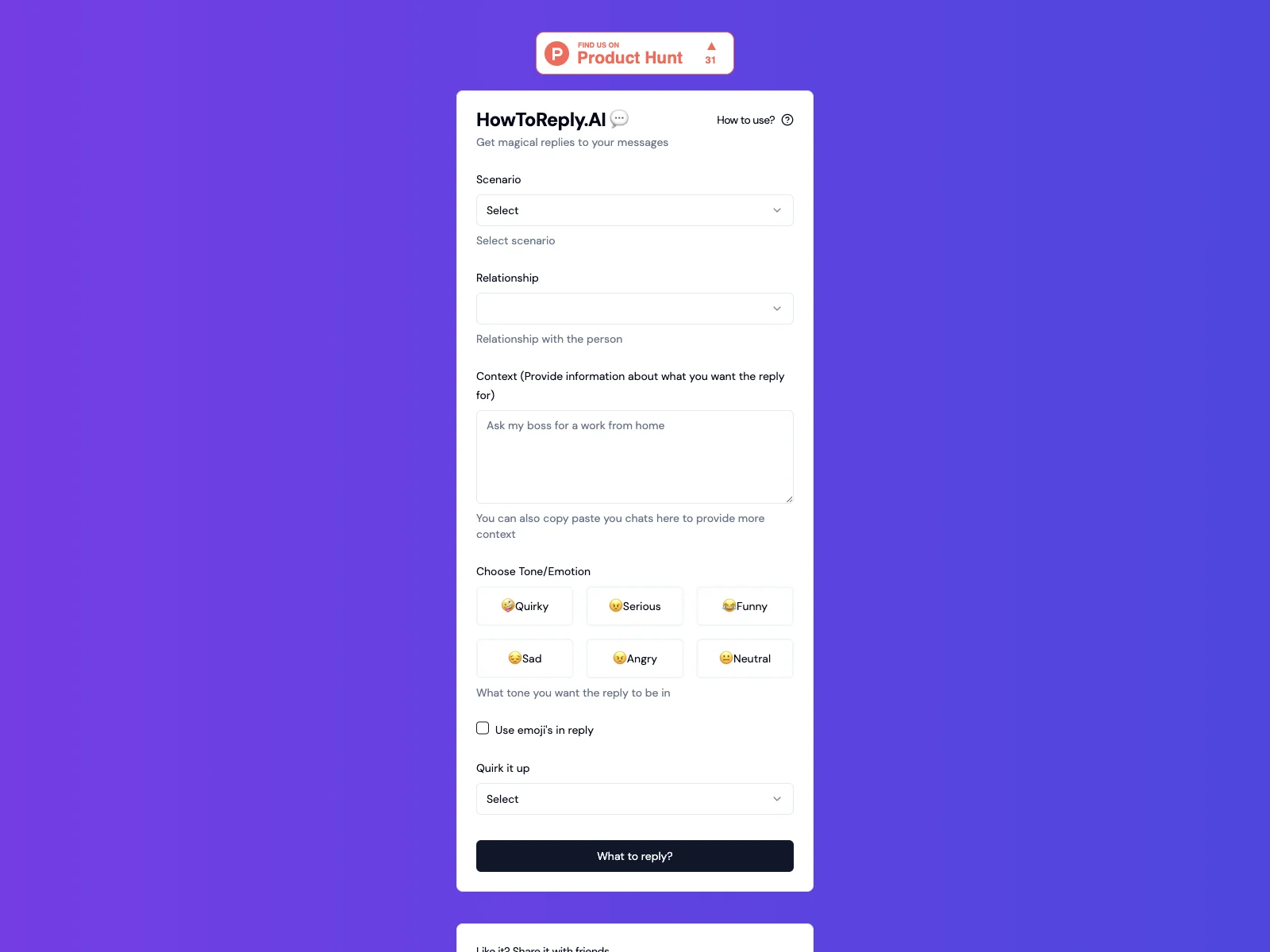 HowToReply.AI: Get Ideal Replies for Every Situation