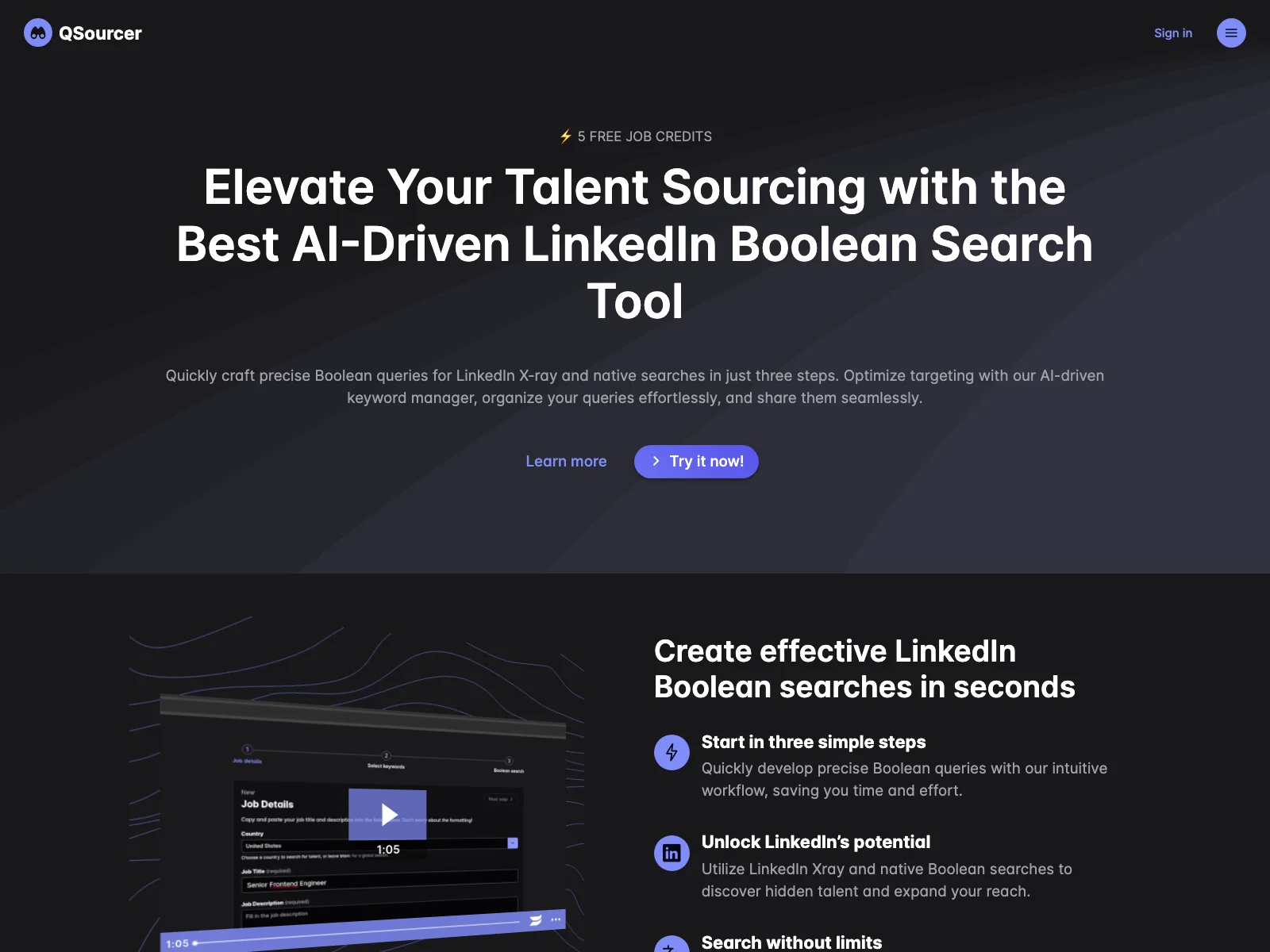 QSourcer: Unlock LinkedIn's Potential with AI-Driven Search