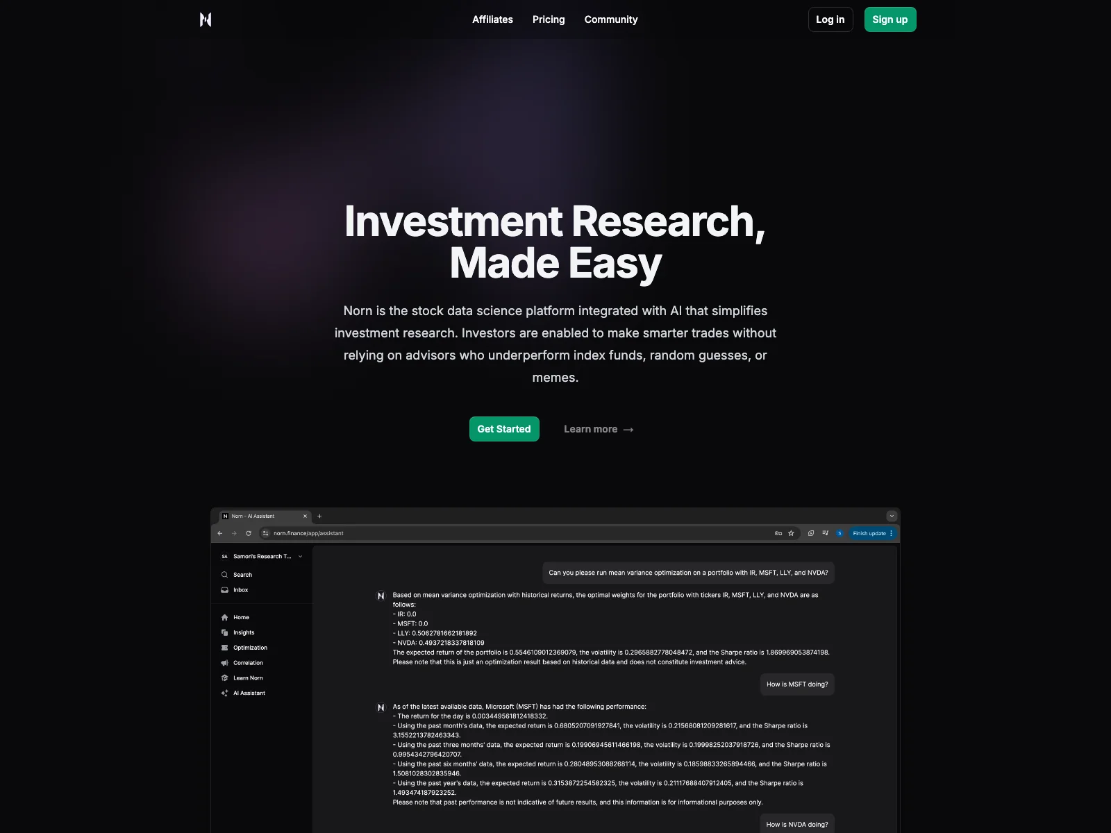 Norn - Simplifying Investment Research with AI