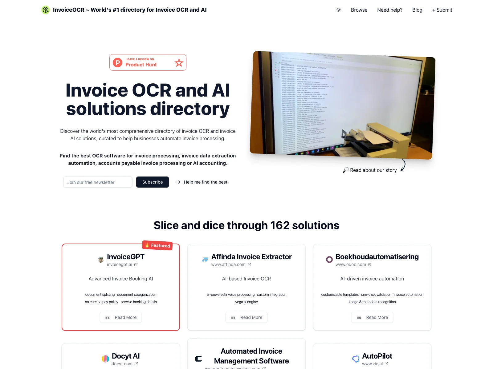 InvoiceOCR: The Ultimate Invoice Processing Directory