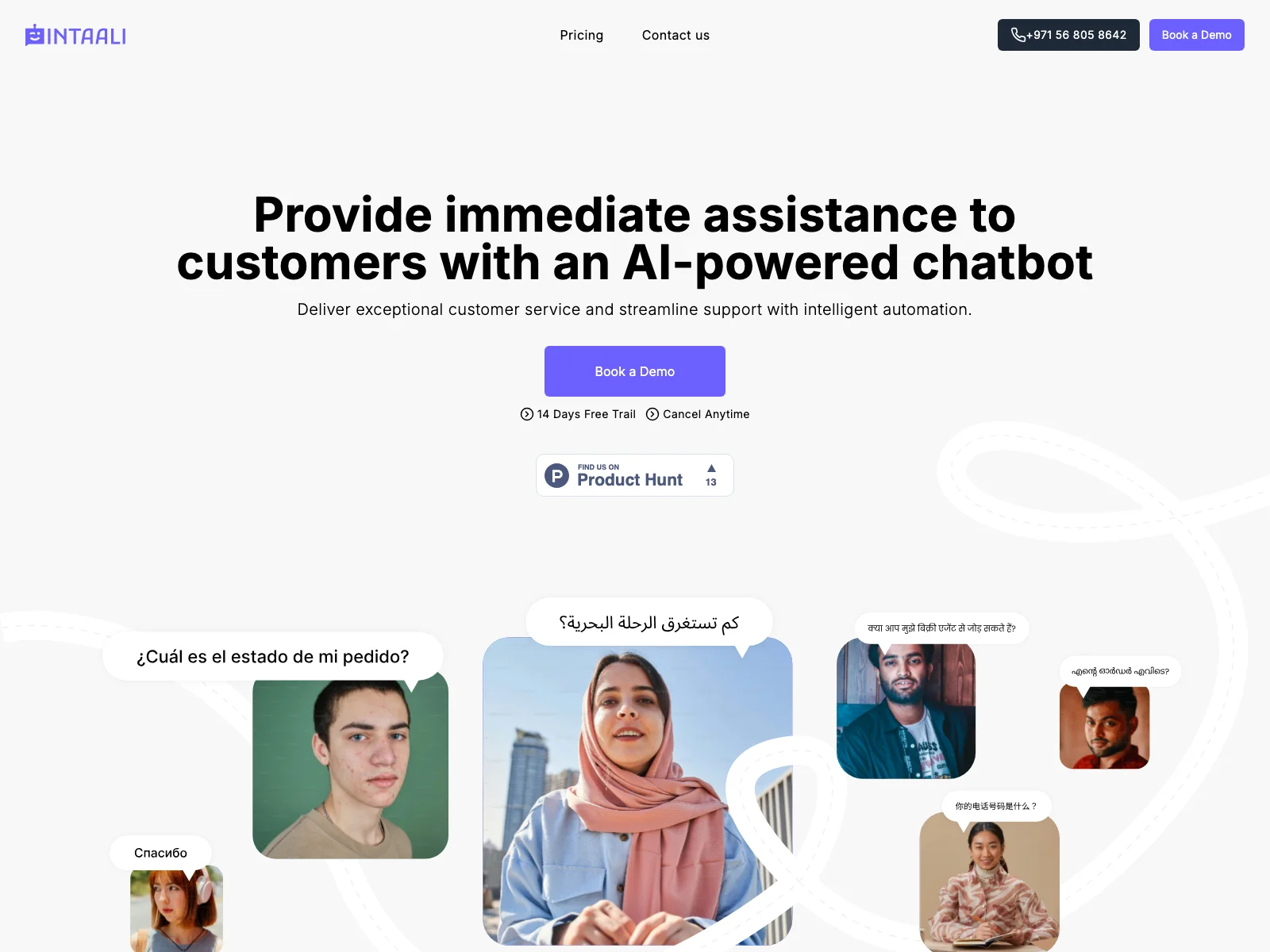 Intaali - Enhance Customer Service with AI Chatbot