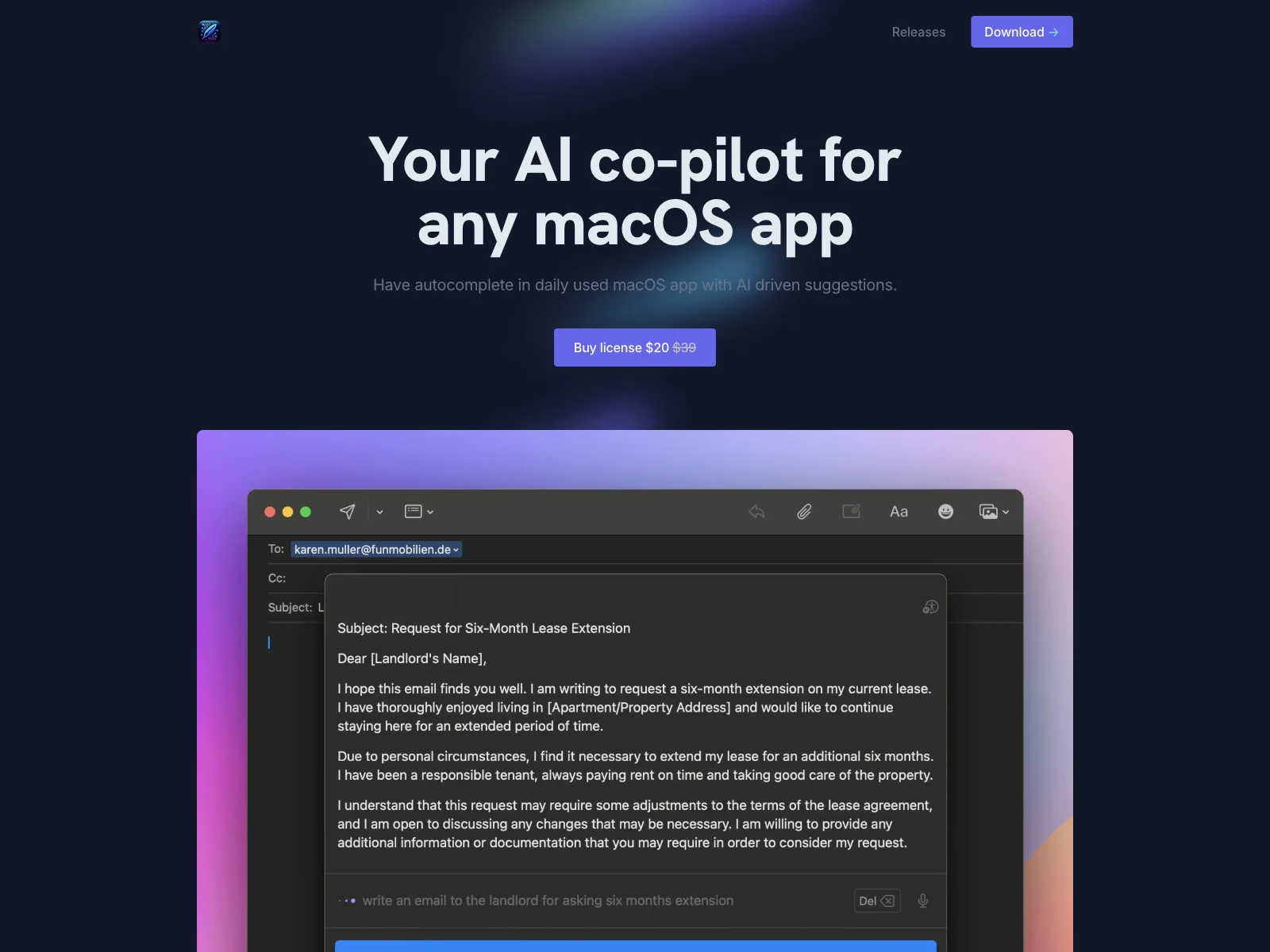 InfinipilotAI: Your AI Co-pilot for macOS Apps, Offering Quick Replies and Text Enhancements