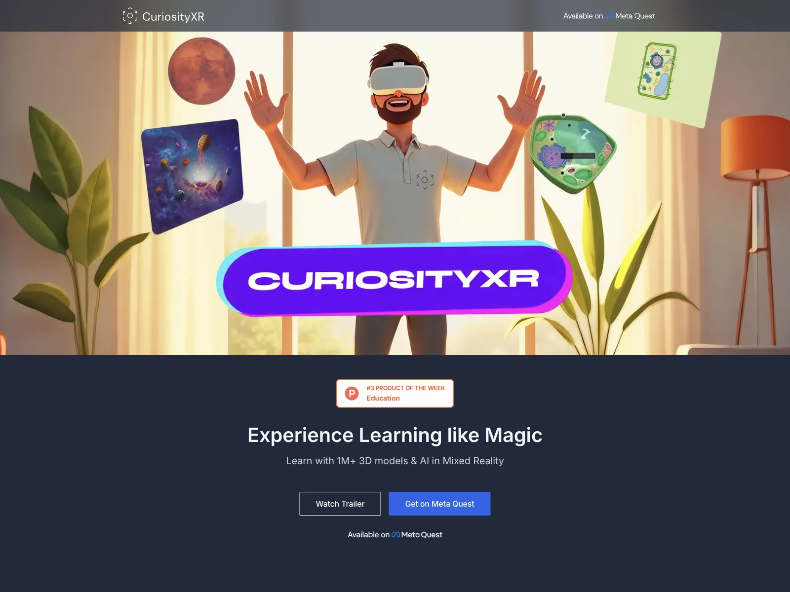 CuriosityXR: Unlock Magical Learning with AI and 1M+ 3D Models