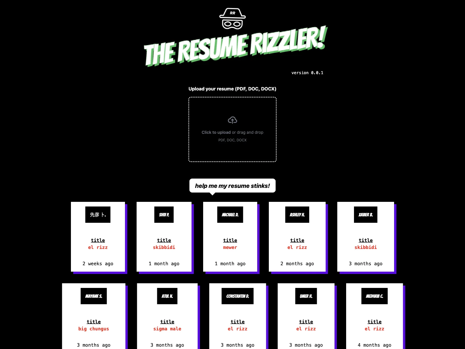 Resume Rizzler: Transform Your Resume with AI