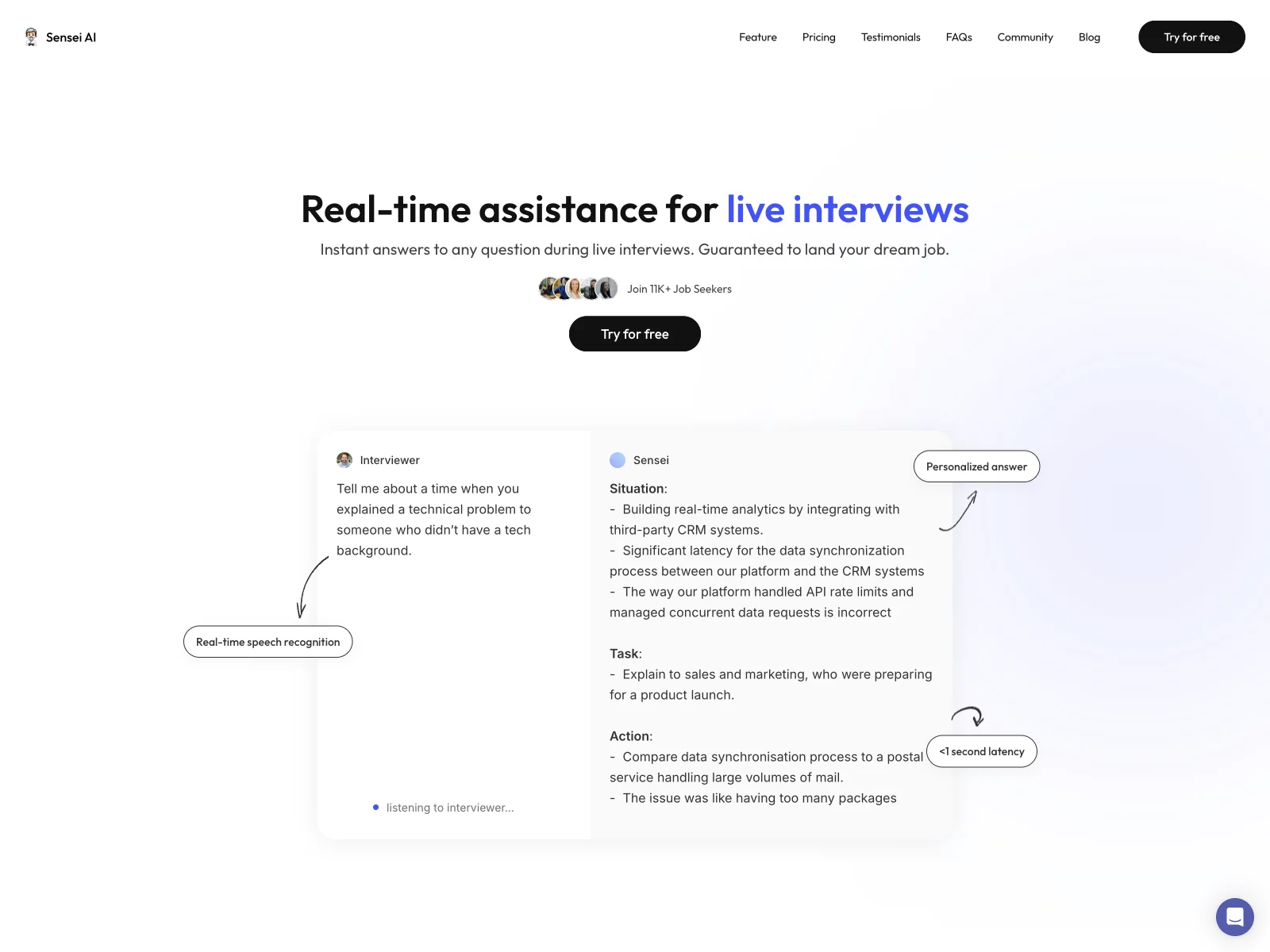 Sensei AI: The Ultimate Interview Copilot for Success