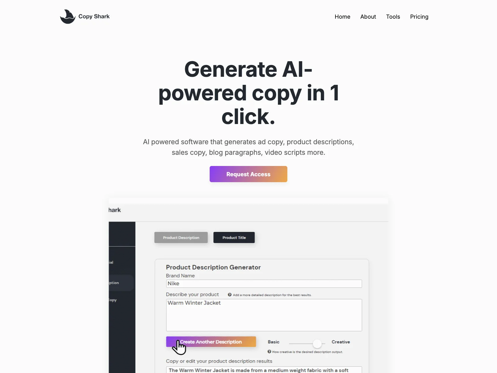 Copy Shark: AI-Powered Copywriting for All Your Needs