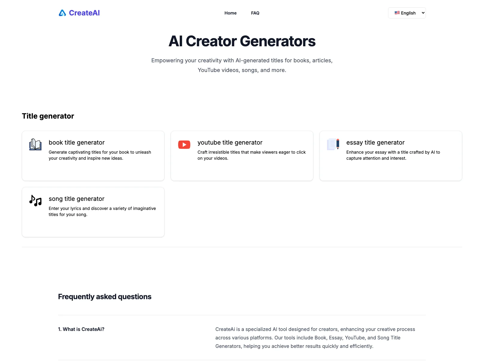 CreateAi: Unleashing Creativity with AI-Generated Titles