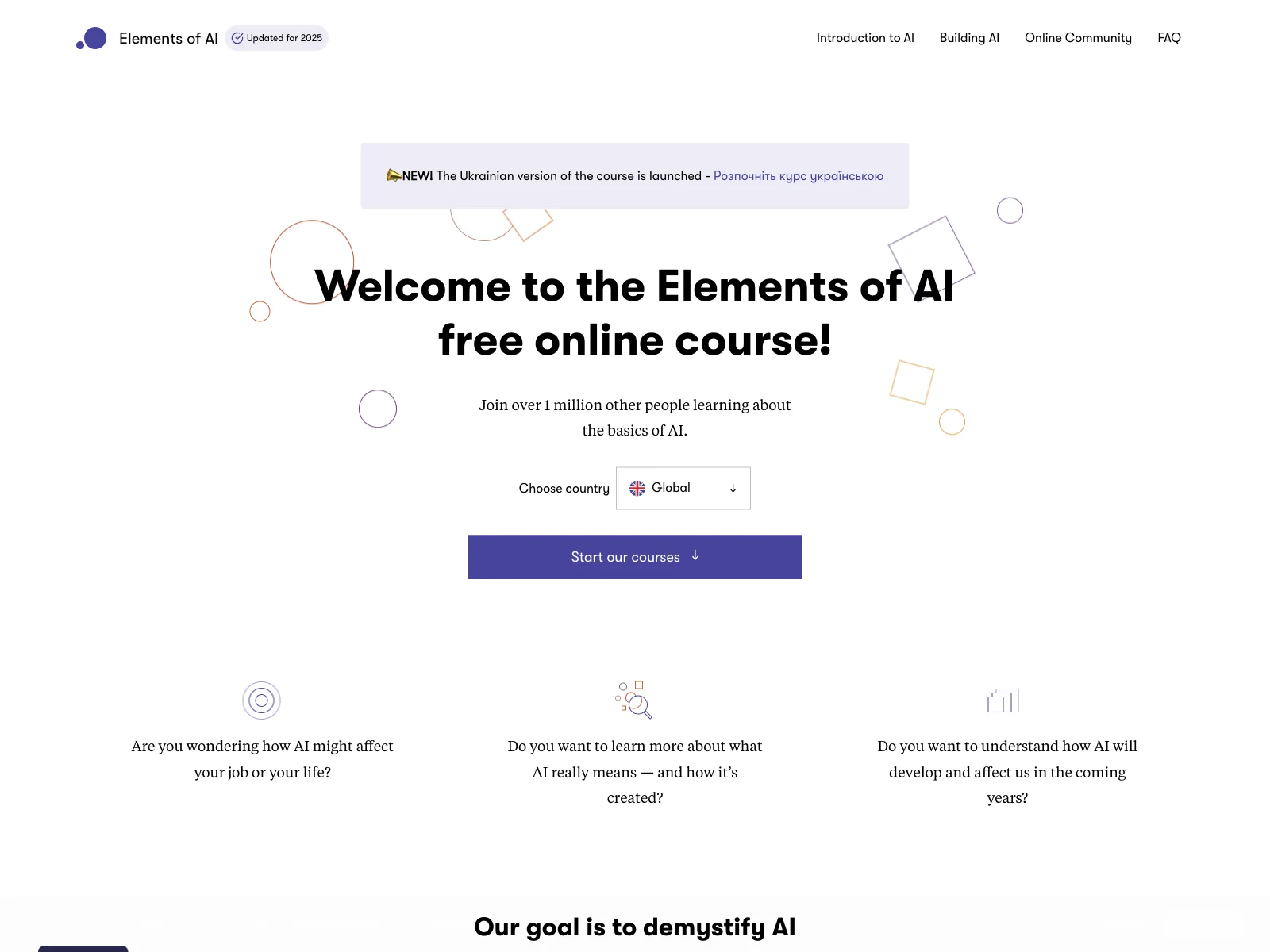 Elements of AI: Unveiling AI for Everyone