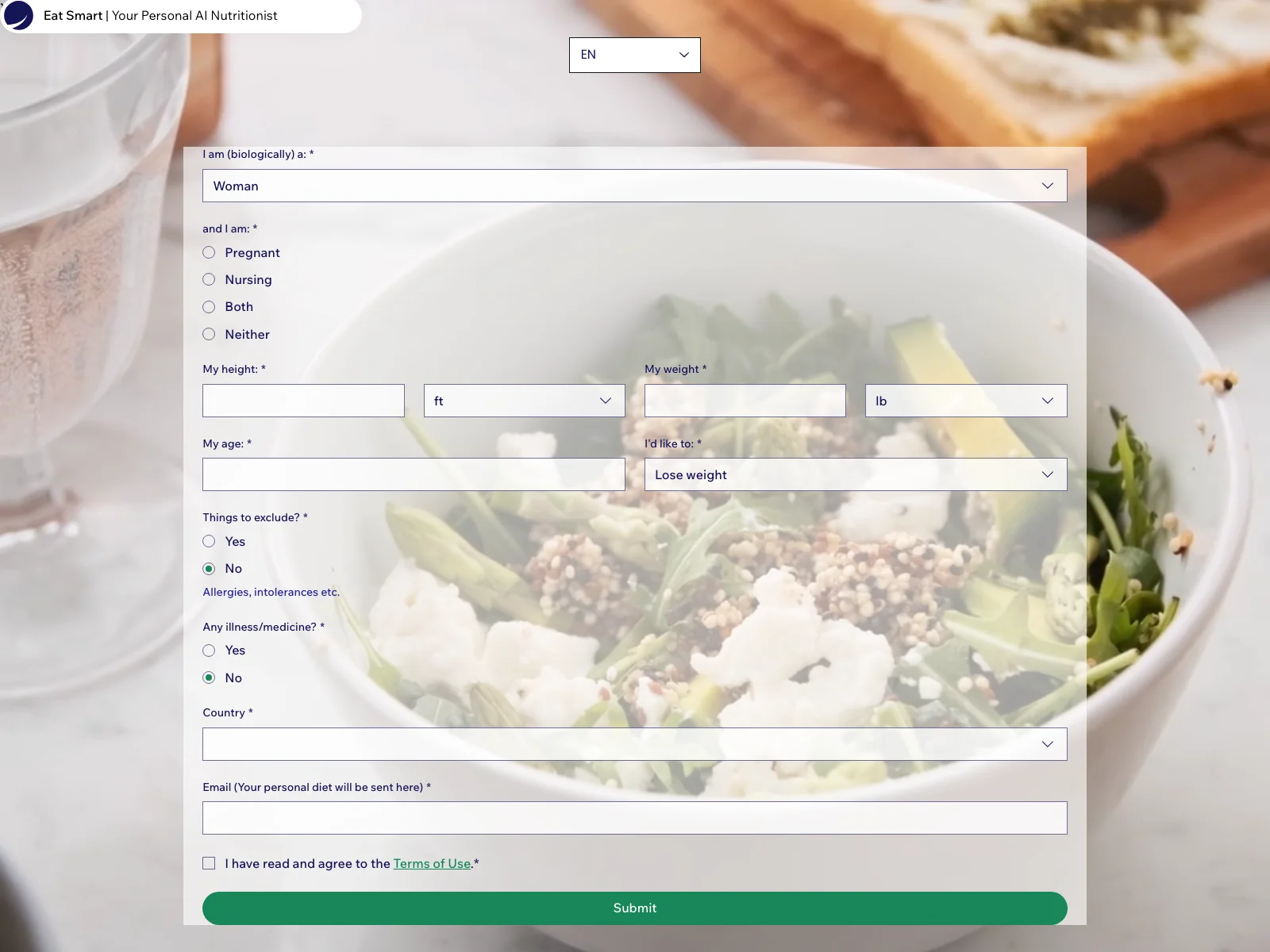 Eat Smart: Personalized AI Diet Plans for a Healthier You