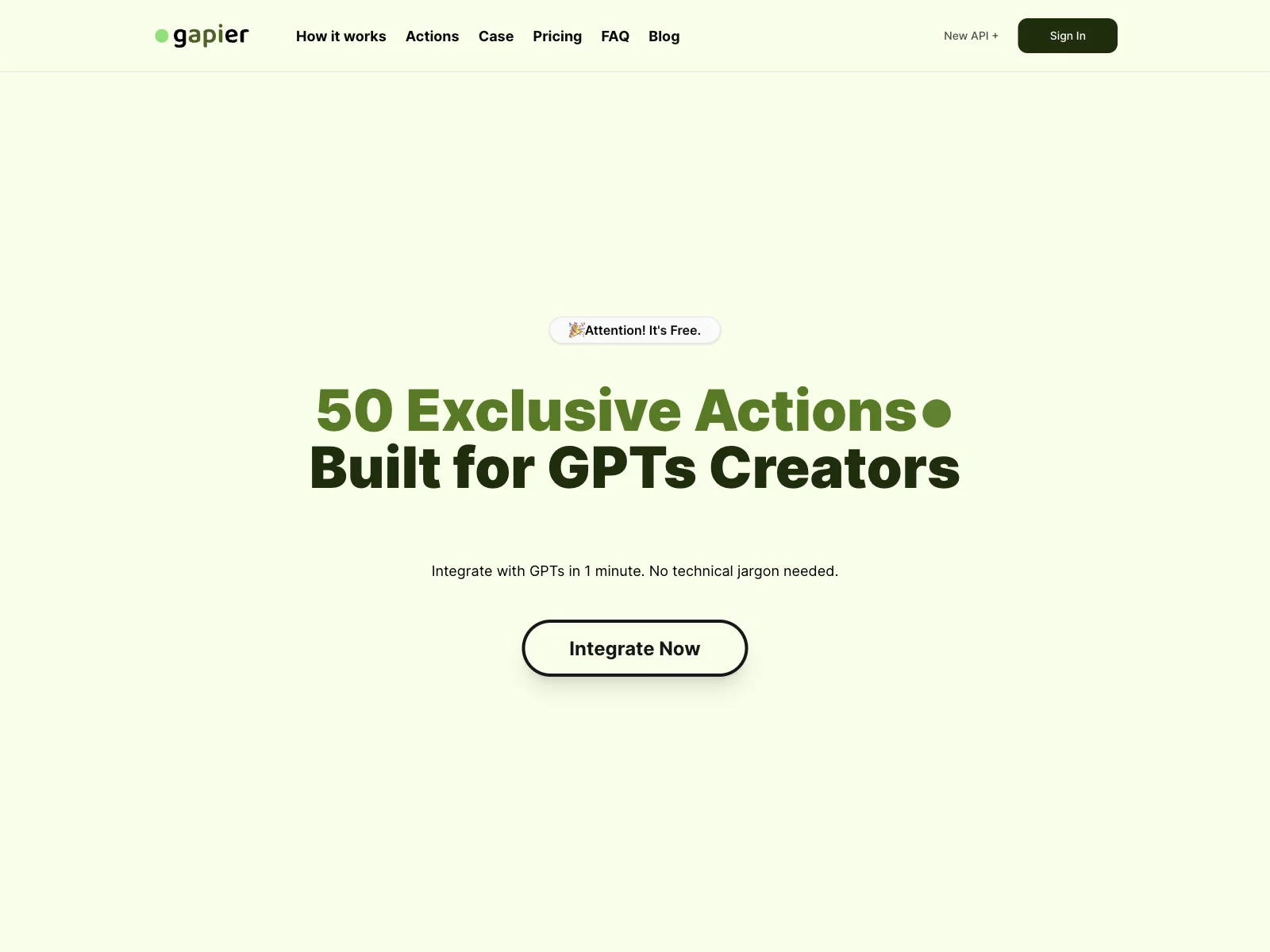 Gapier: Unlock GPTs' Potential with 50 Free APIs