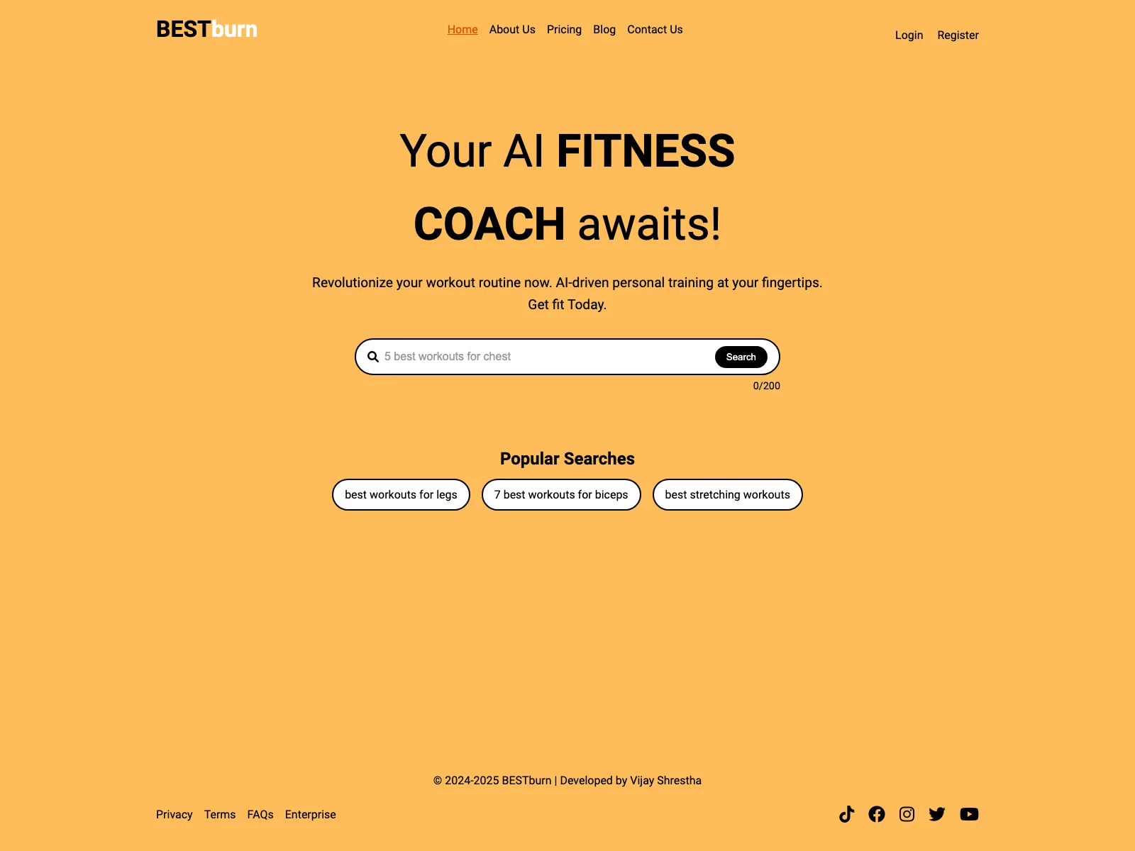 BESTburn - AI-Powered Fitness App for a Healthier You