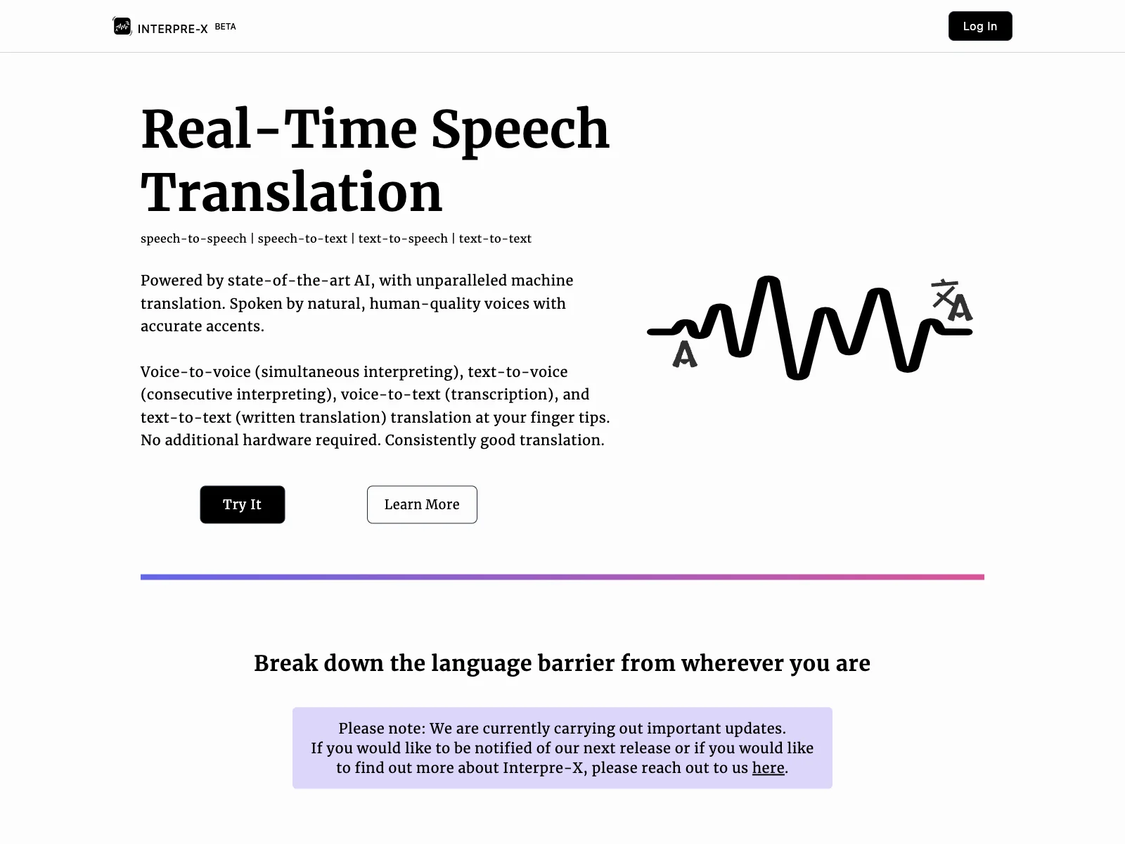 Interpre-X: Unparalleled Real-Time Speech Translation